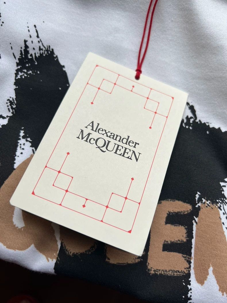 Alexander McQueen Alexander McQUEEN White men's short - sleeve T - shirt, 100 Size US XL / EU 56 / 4 - 4 Thumbnail