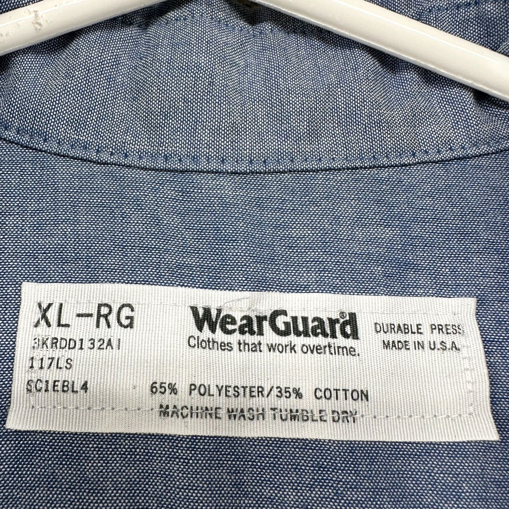 Vintage VINTAGE Wearguard Shirt Mens XL Blue Pearl Snap Long Sleeve Solid Chambray 90s Size US XL / EU 56 / 4 - 4 Thumbnail