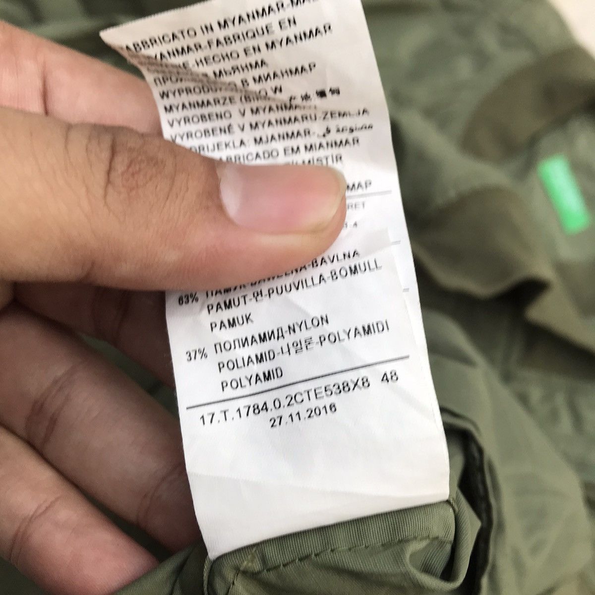 United Colors Of Benetton United Colors of Benetton Green Sage Bomber Flight jacket Size US L / EU 52-54 / 3 - 8 Thumbnail