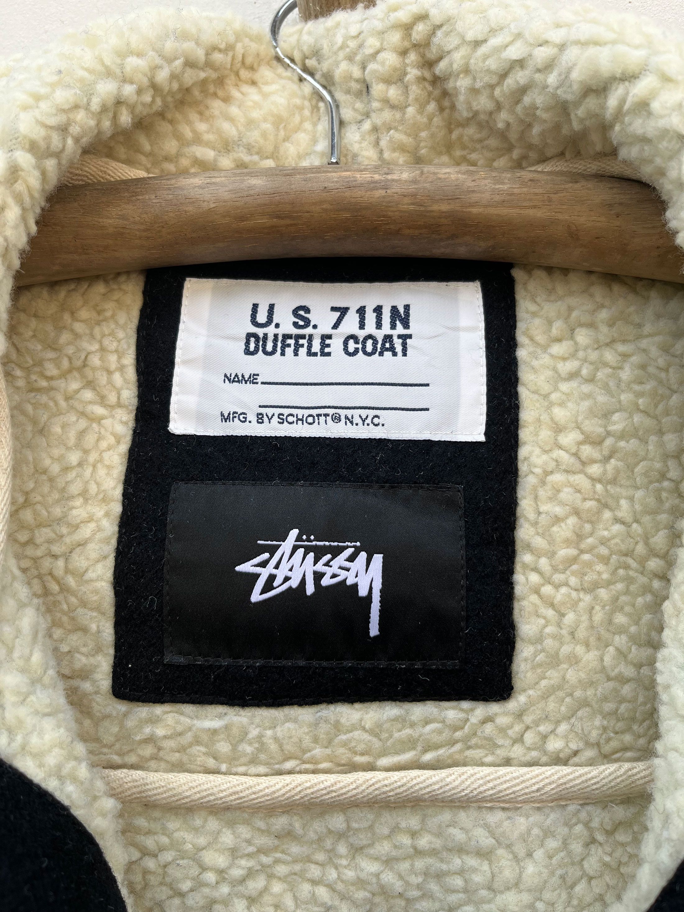Schott × Stussy Schott US 711N Duffle Coat Hoodie Fleece MIlitary Army Size US M / EU 48-50 / 2 - 4 Thumbnail