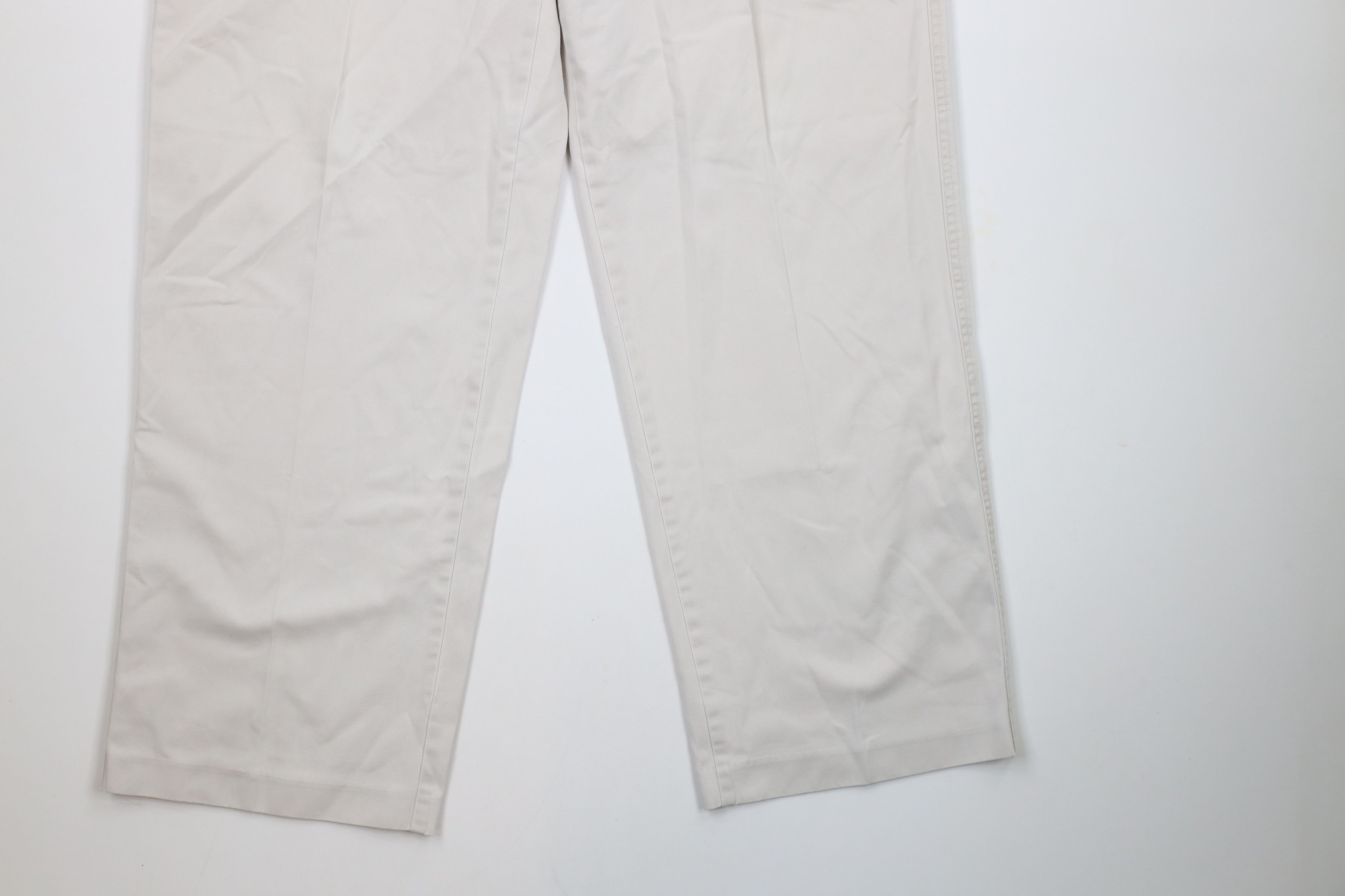 J.Crew × Vintage Vintage 90s J Crew Wide Leg Baggy Chino Pants Stone Beige Size US 36 / EU 52 - 4 Thumbnail