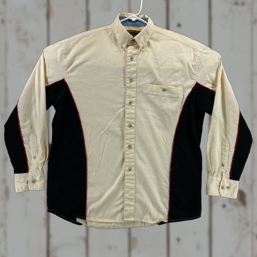 Wrangler VINTAGE Rustler by Wrangler Mens Large Western Cowboy Button-Up Long Sleeve Cotton Shirt Size US L / EU 52-54 / 3 - 1 Thumbnail