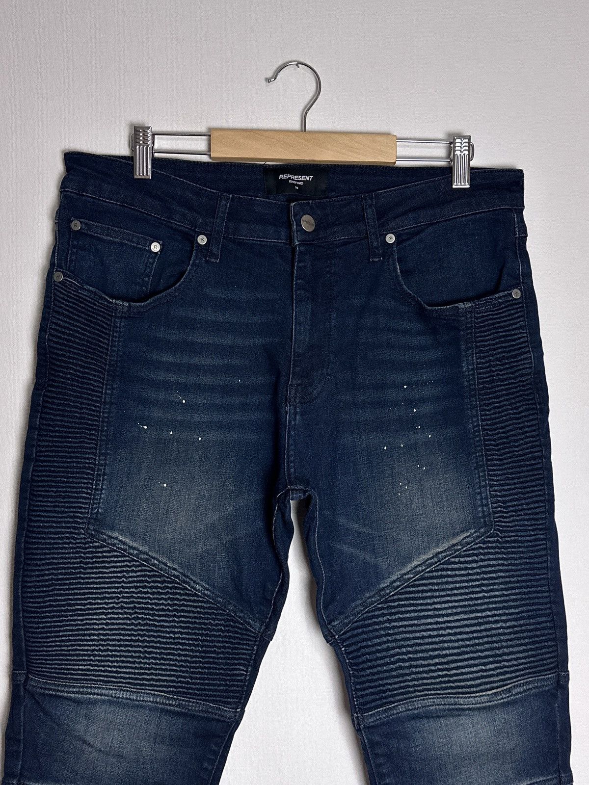 Represent Clo. Represent Biker Denim Paint Blue Jeans Size US 36 / EU 52 - 3 Thumbnail