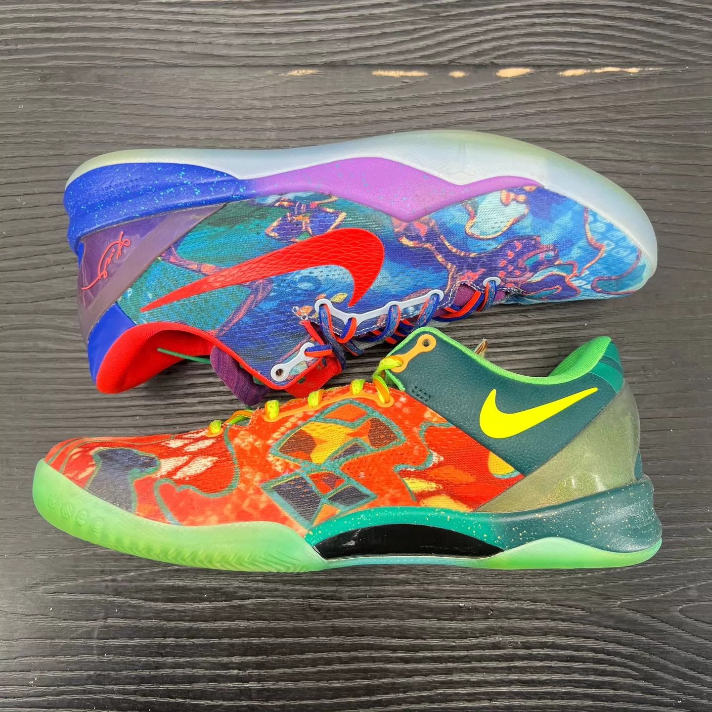 Nike ZK8 Orange Blue TwoTone 44.5 Light Wear Oxidation Size US 10.5 / EU 43-44 - 3 Thumbnail