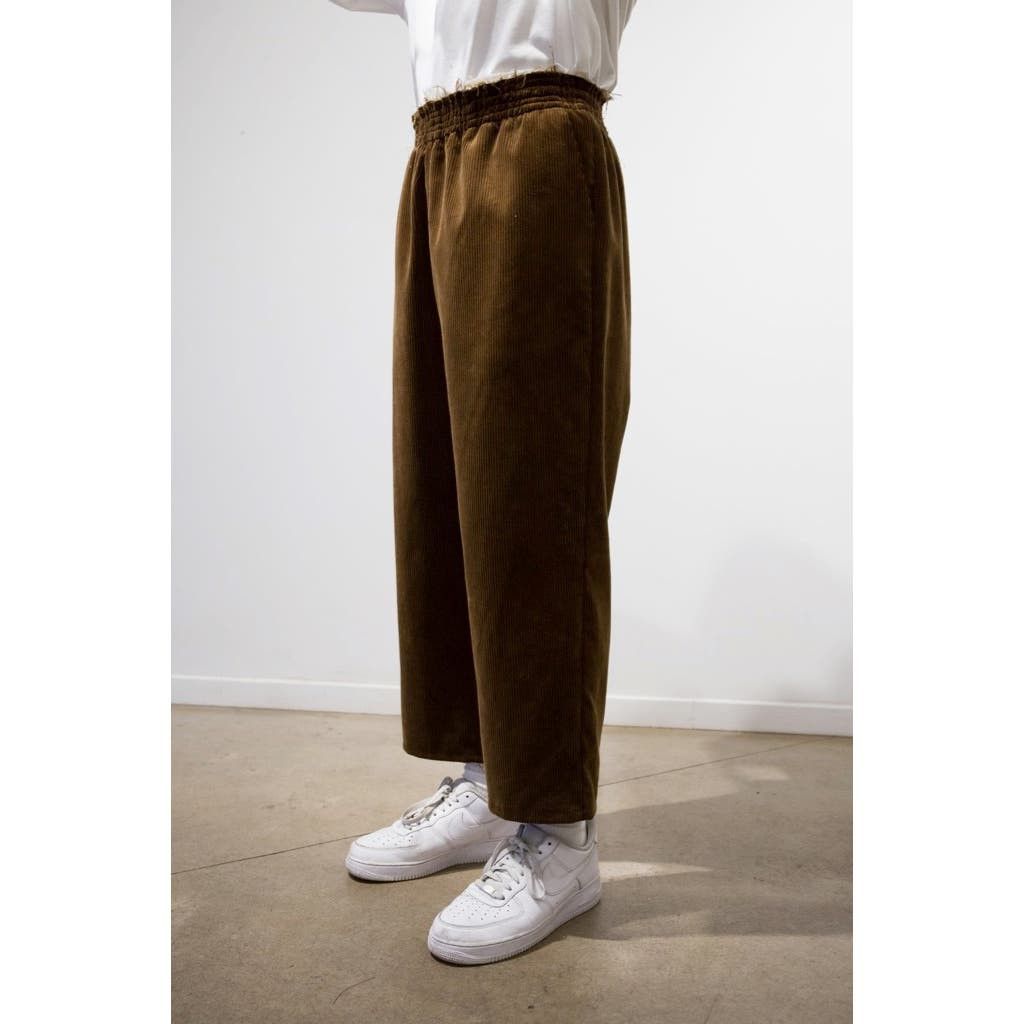 image of Camiel Fortgens Cu Cu Grandpa Pant Dark Brown Corduroy Elastic - L $540, Men's (Size 36)