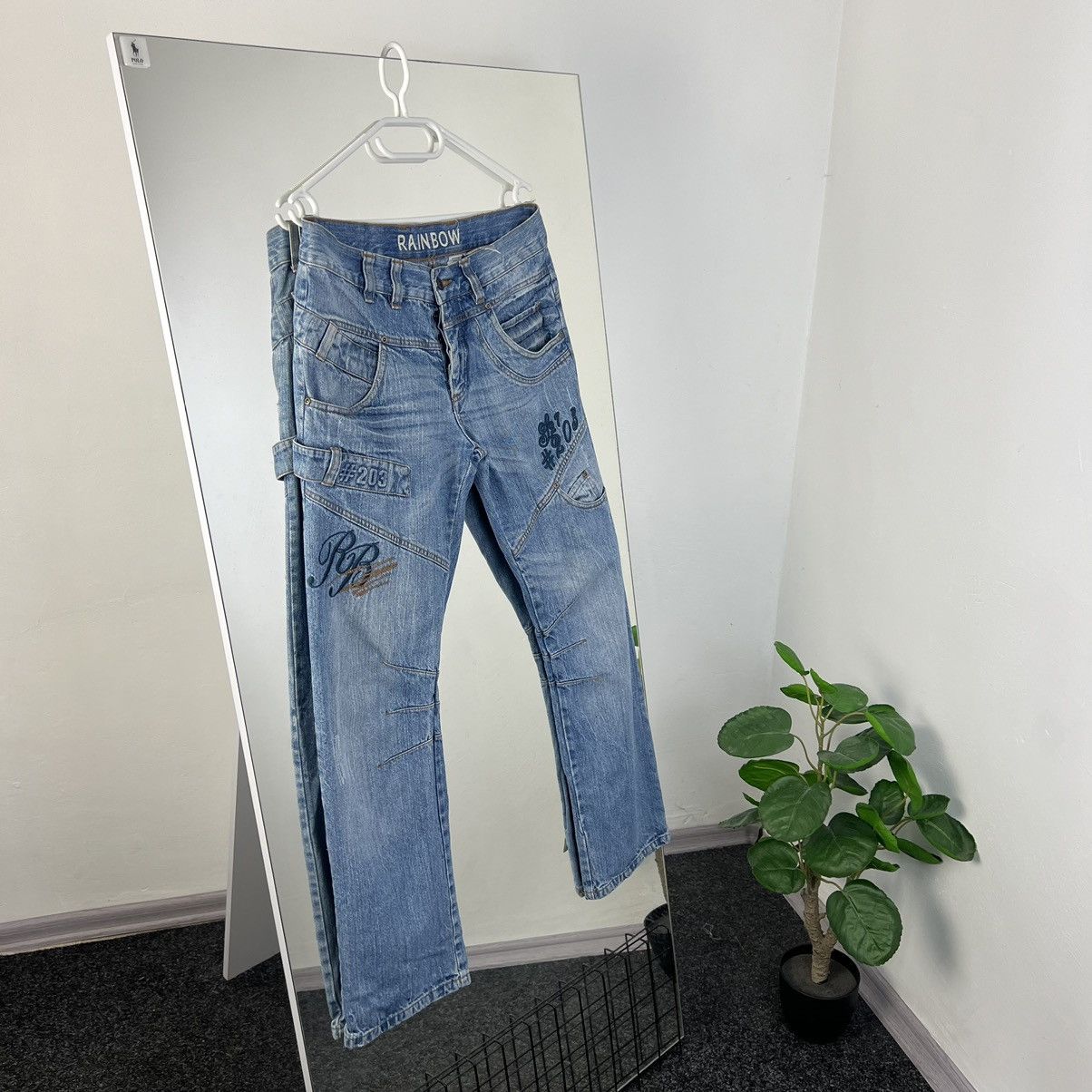 Vintage Japanese Y2K Rap Style Baggy Denim Jeans Streetwear 90s Size US 31 - 2 Thumbnail