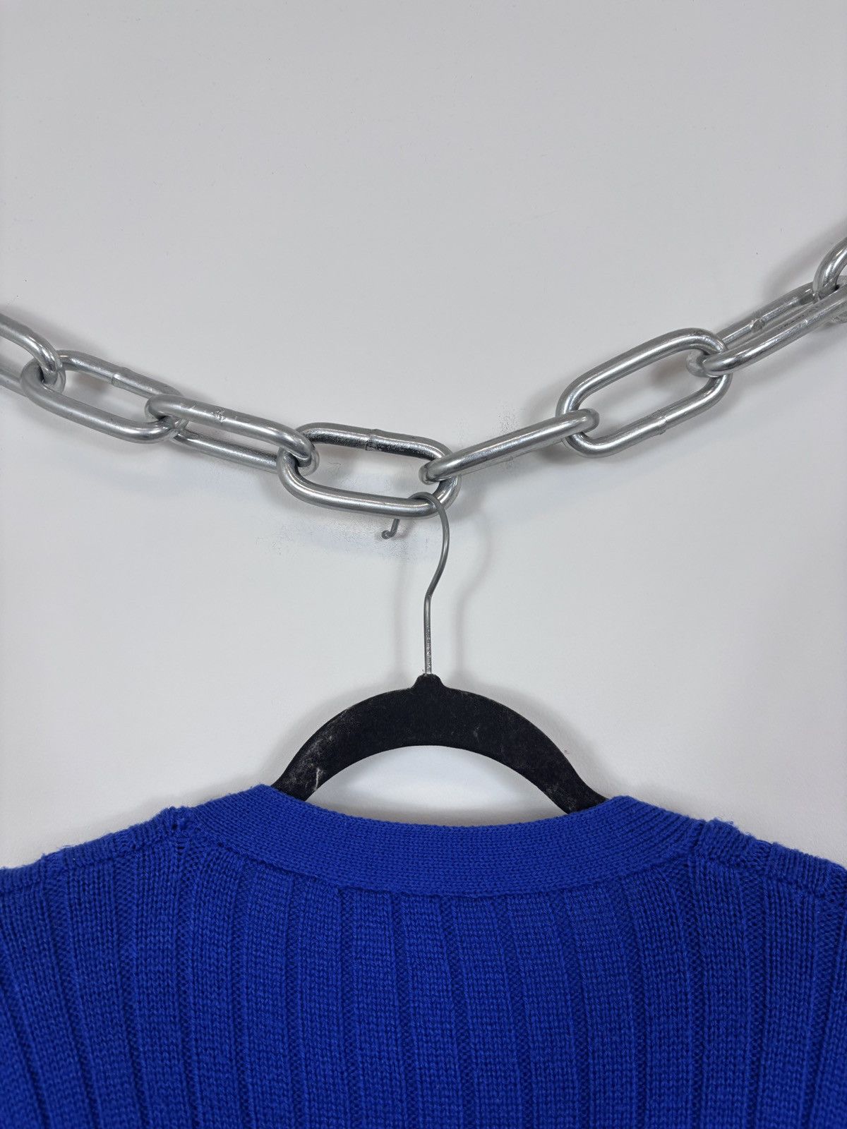 Lacoste Vintage Lacoste Men’s Blue Cable-Knit Wool Cardigan Sweater Size US M / EU 48-50 / 2 - 17 Thumbnail