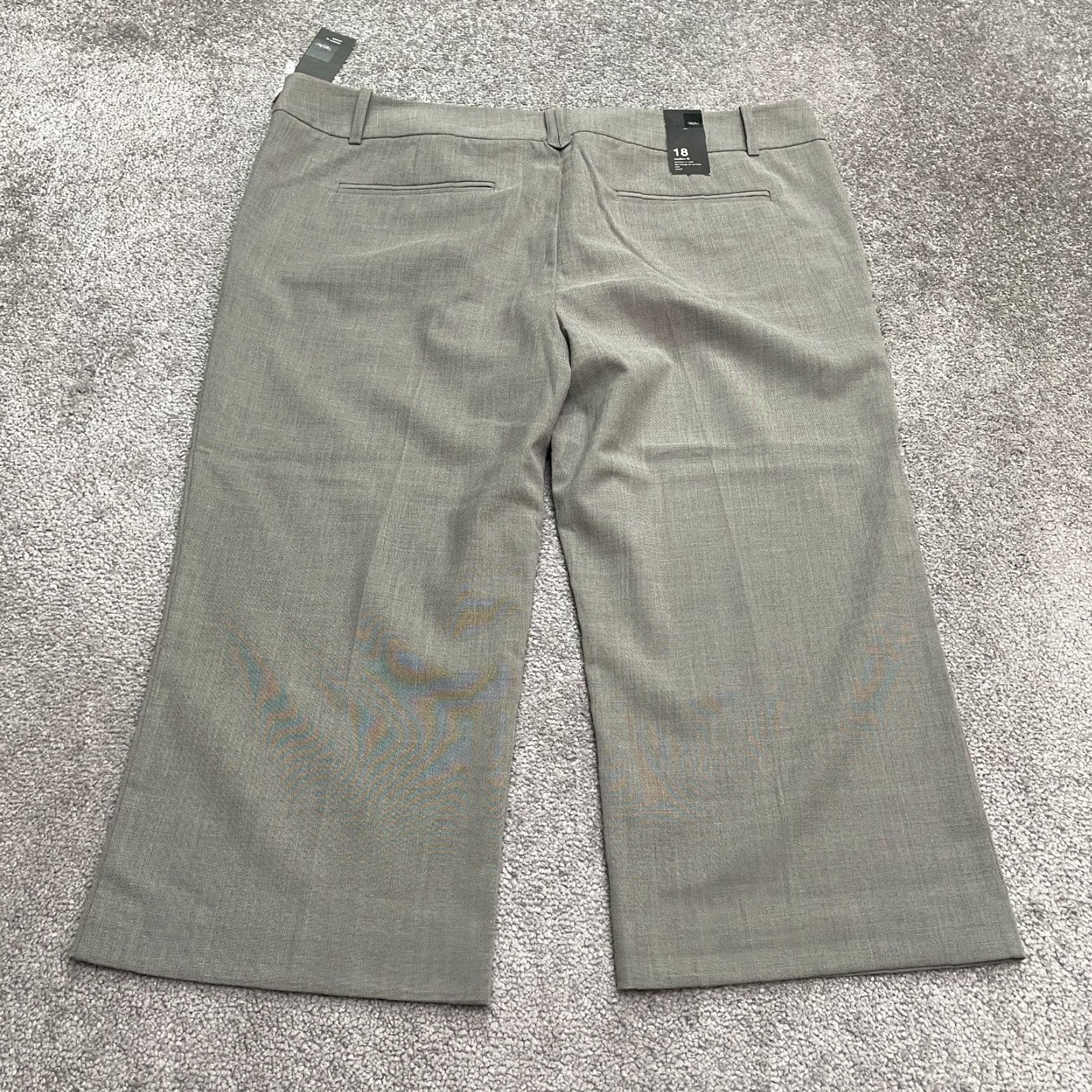 Mossimo Mossimo Stretch Modern Fit Crop Pants Womens 18 Low Waist 43x20 Gray Sleek NWT Size 40" / US 18 - 2 Thumbnail