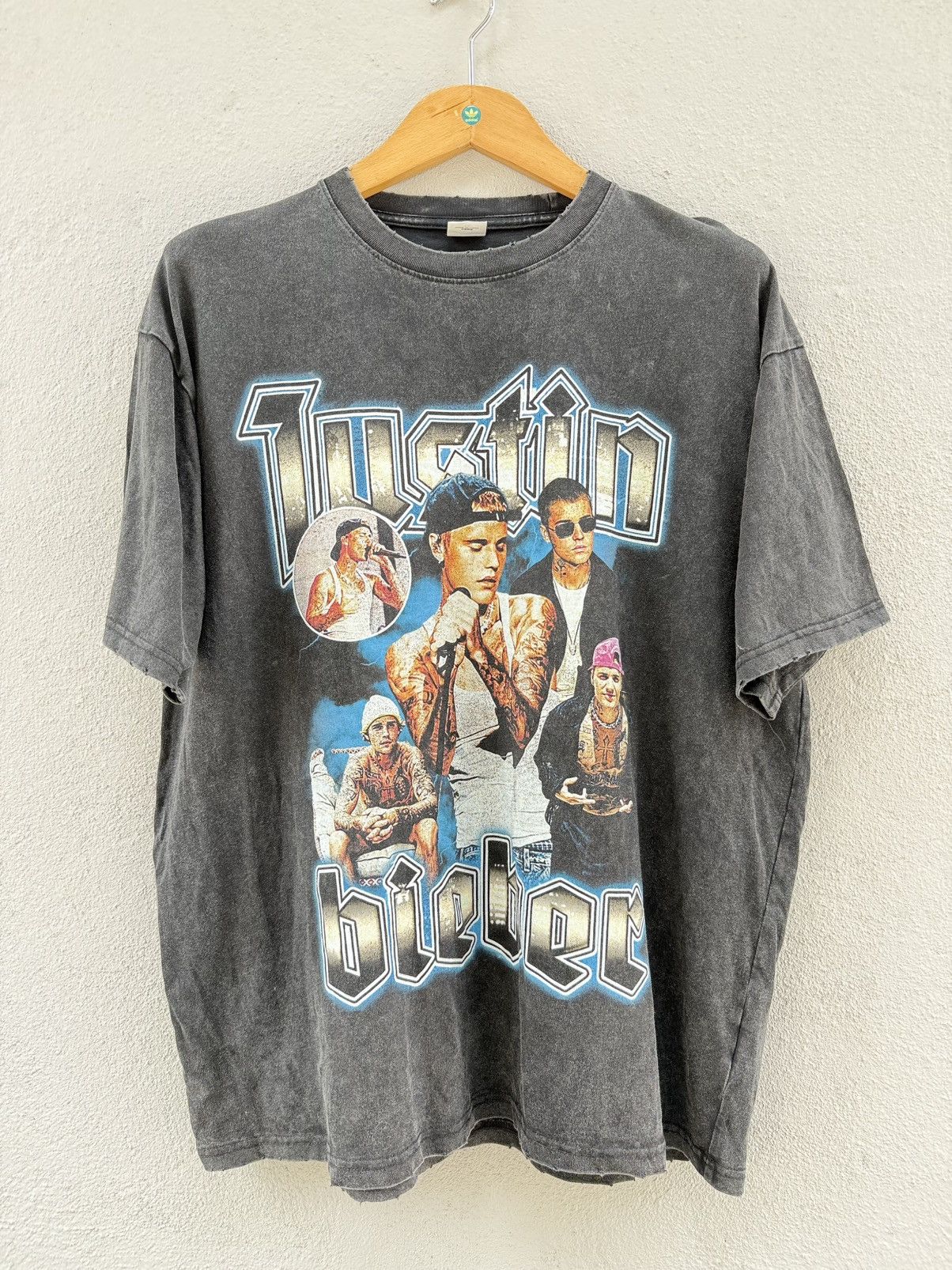 Rap Tees Thrashed Justin Bieber Rap Tee Distressed Size US XL / EU 56 / 4 - 1 Thumbnail