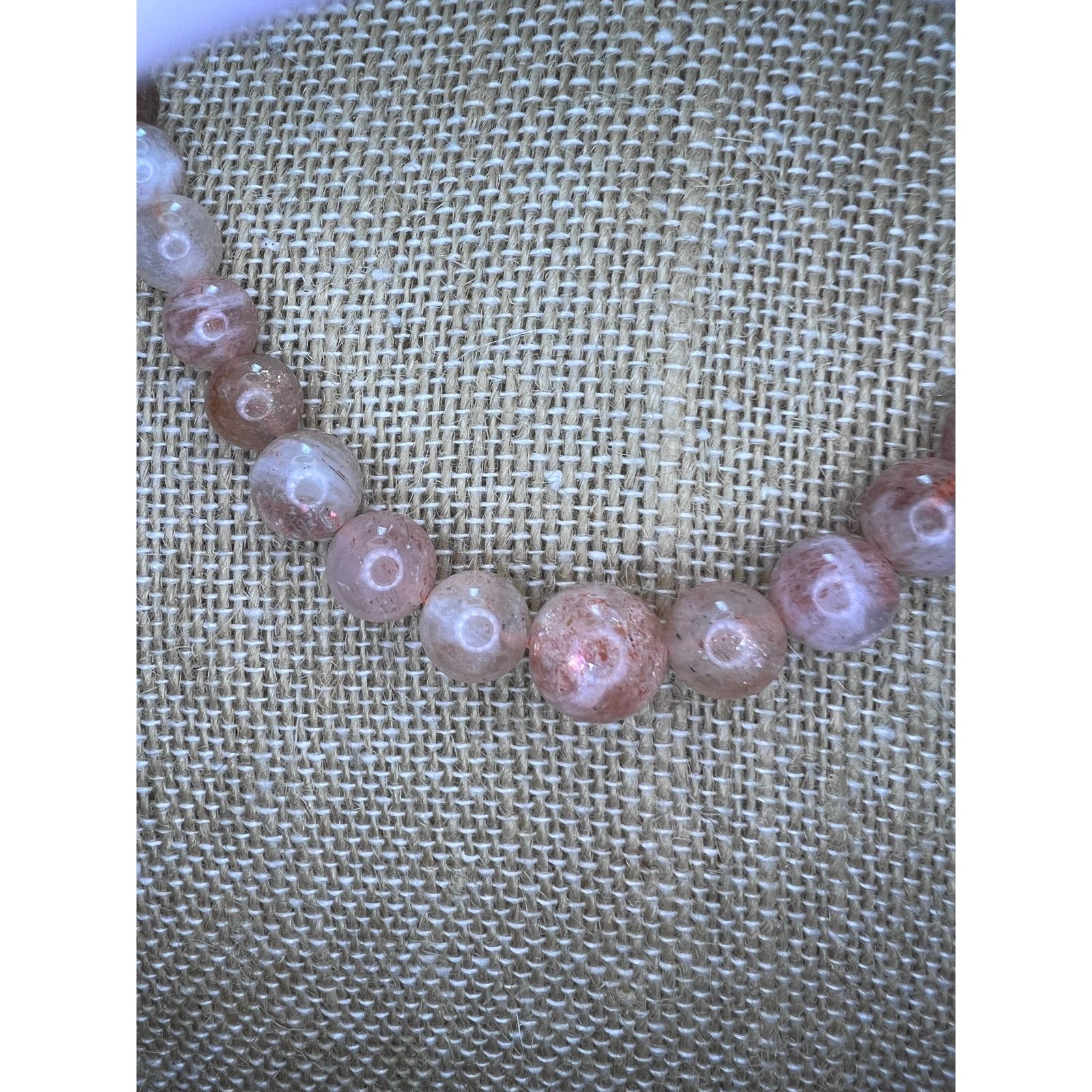 Other Sunstone bead necklace 18 inches with sterling clasp Size ONE SIZE - 2 Thumbnail
