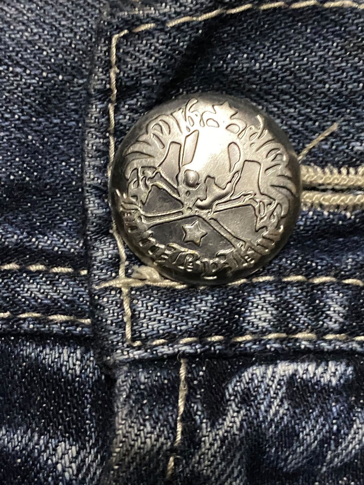 Japanese Brand Vtg Skull Blow By Blue Mud Wash Thunder Avant Garde Jeans Size US 32 / EU 48 - 11 Thumbnail