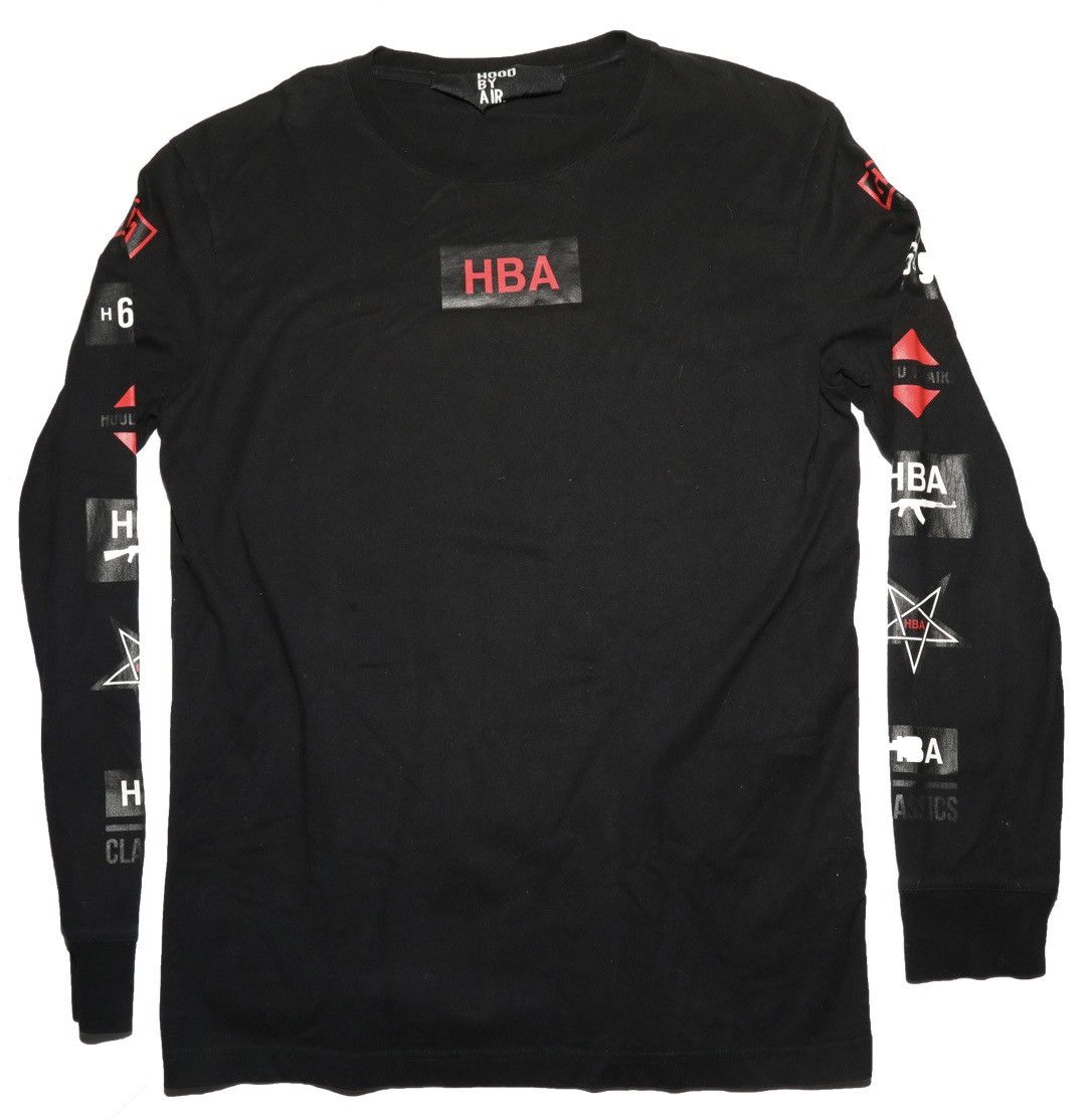 Hood by air HBA Pentagram ak47 logo shirt small