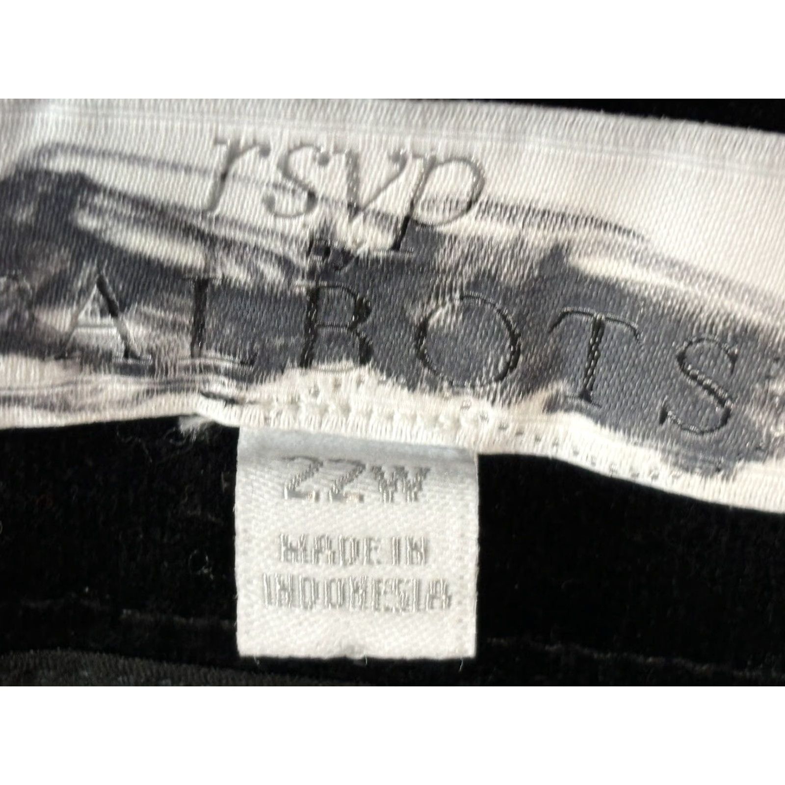 Talbots Talbots RSVP Black Velvet Pants 22W Plus Ankle Ruffle Elastic Sides Sz NEW! Size 40" / US 18 - 7 Thumbnail