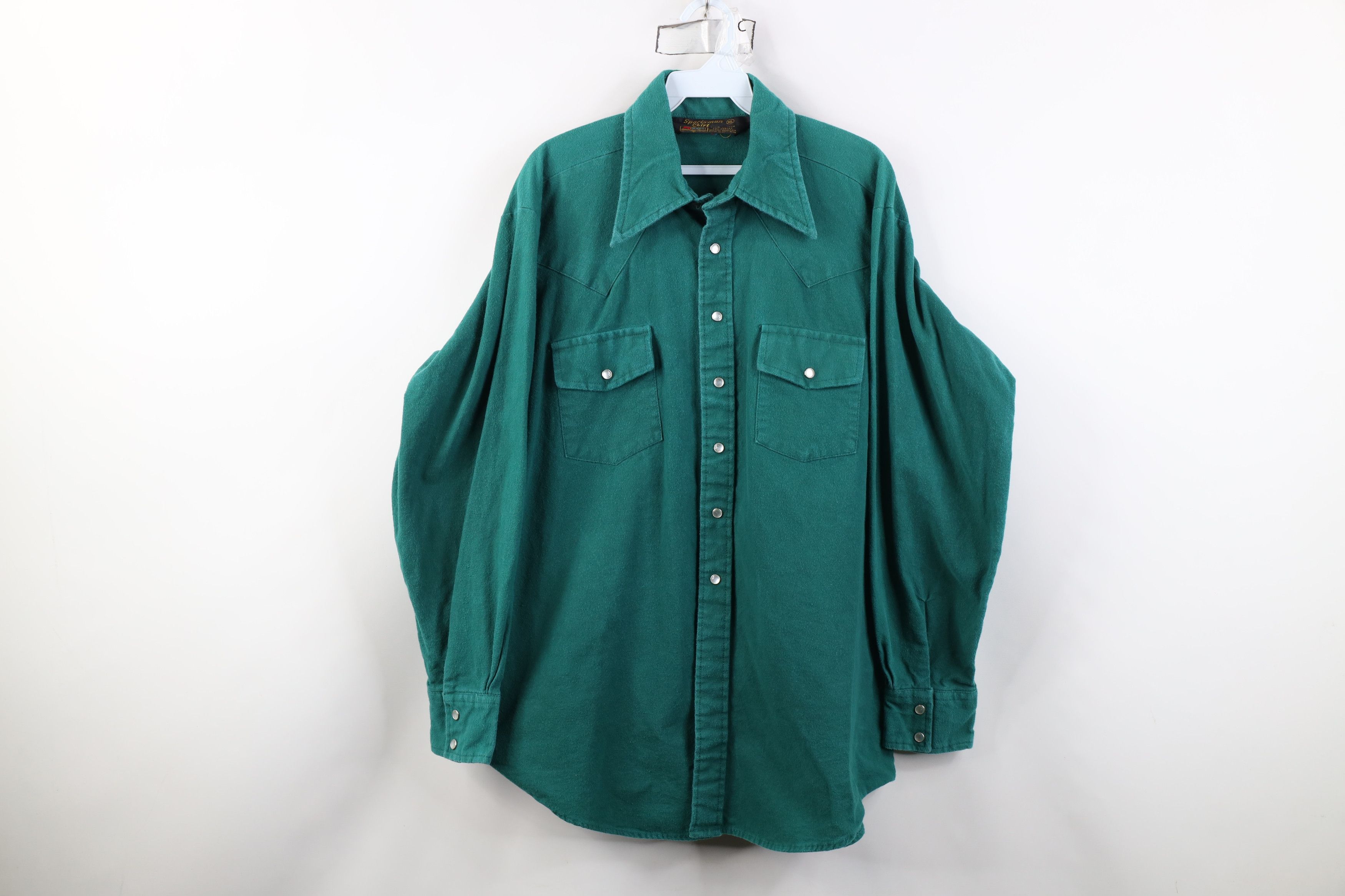 Vintage 70s Streetwear Western Chamois Cloth Snap Shirt