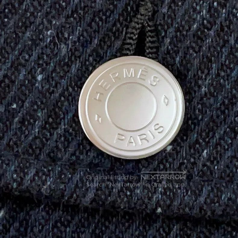 Hermes Hermes Dark blue short jacket, wool material, lined with f Size XS / US 0-2 / IT 36-38 - 6 Thumbnail