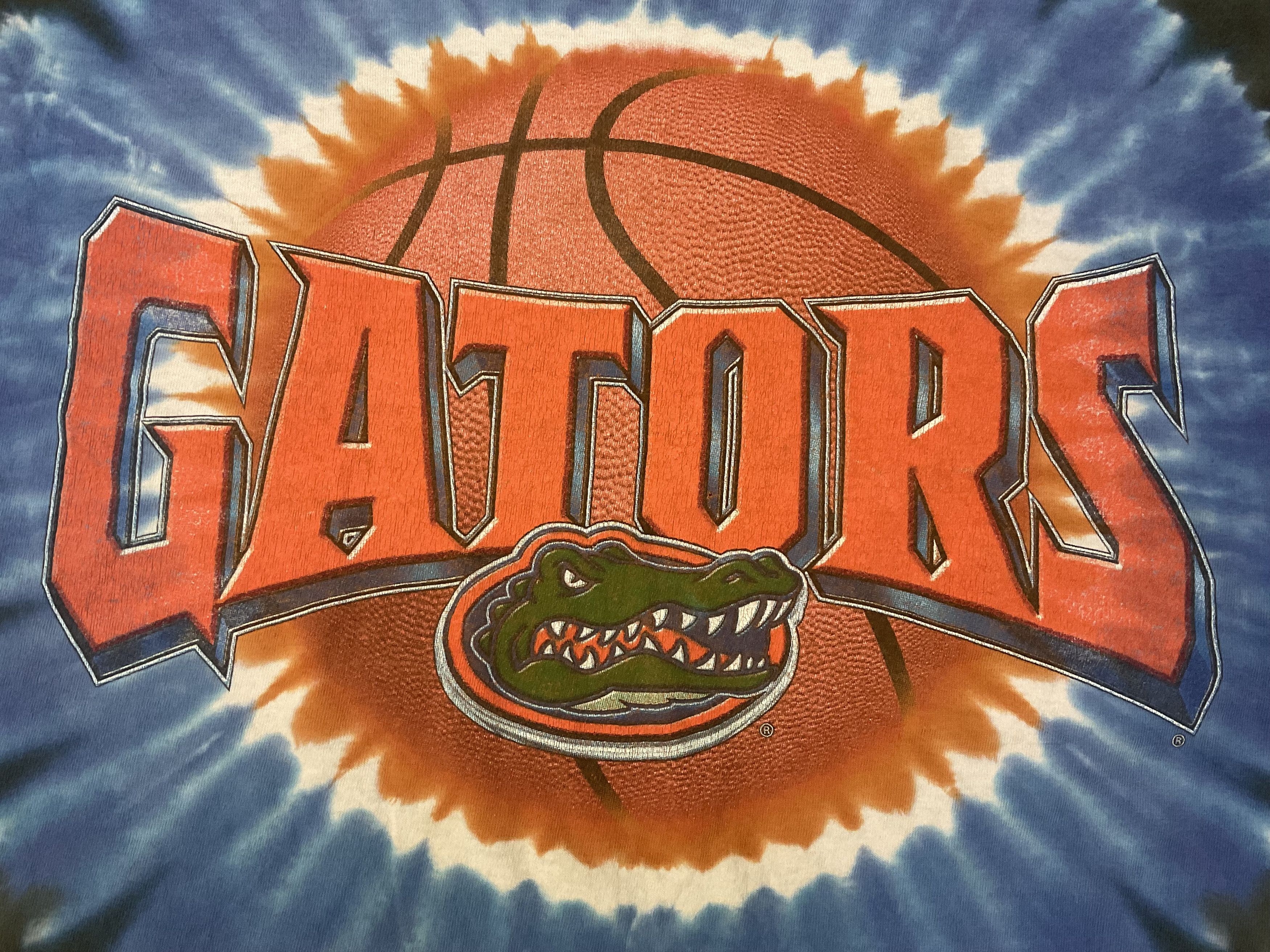 Nike Vintage 90s NCAA Florida Gators Basketball Tie Dye T-Shirt Size US XL / EU 56 / 4 - 2 Thumbnail