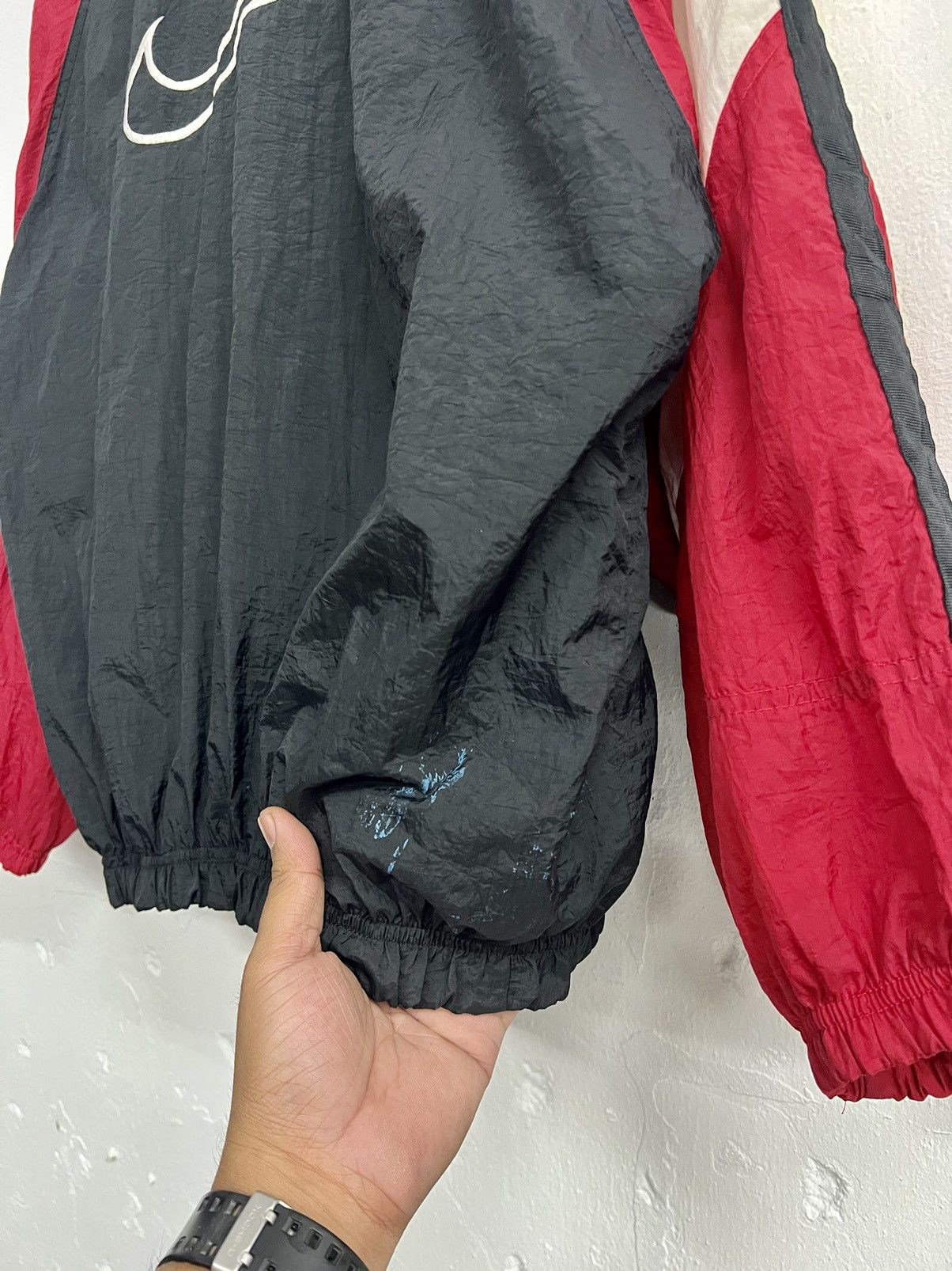 Nike × Vintage Vintage 90s Nike Windbreaker Zipper Jacket Size US XL / EU 56 / 4 - 16 Thumbnail