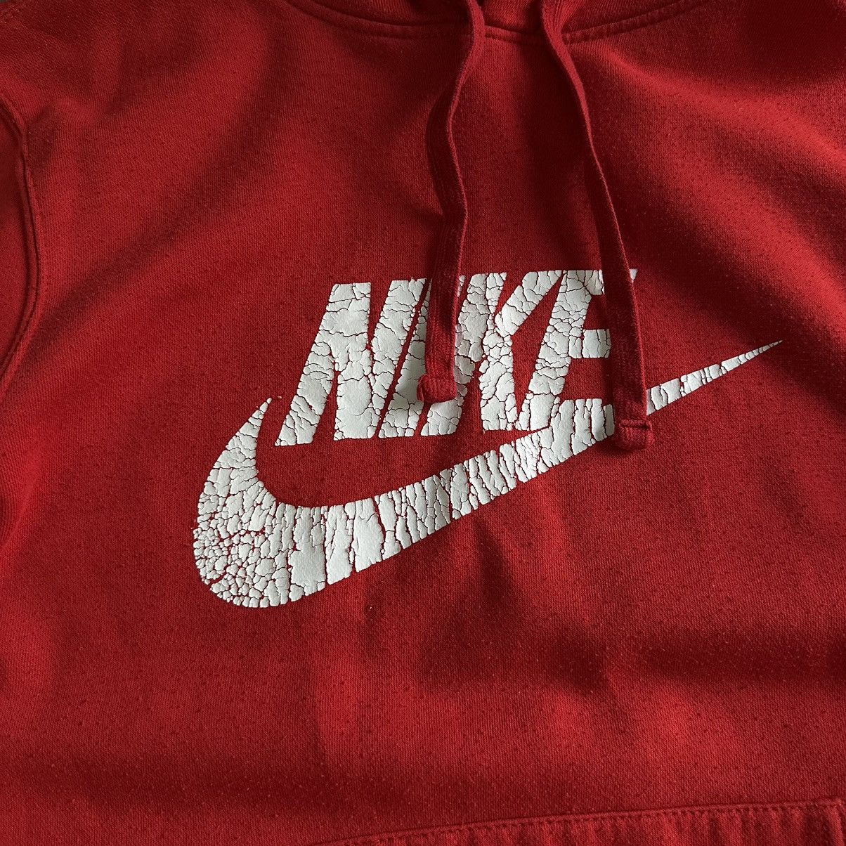 Nike × Vintage Vintage Nike Hoodie Big Logo Centre Logo Distressed Y2K 00s Size US L / EU 52-54 / 3 - 6 Thumbnail
