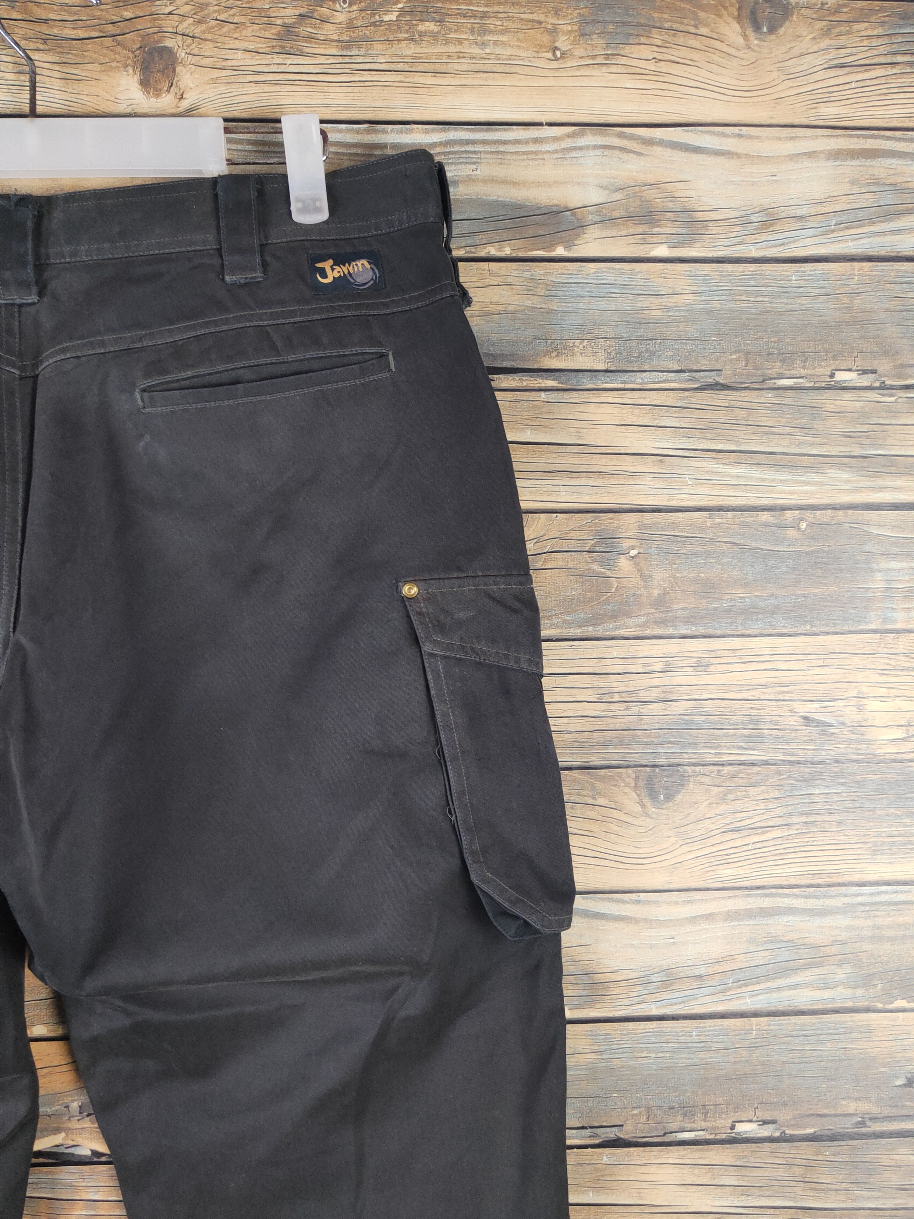 Japanese Brand DL Jawin Black Faded Multipocket Cargo Pants #2167 Size US 36 / EU 52 - 10 Thumbnail