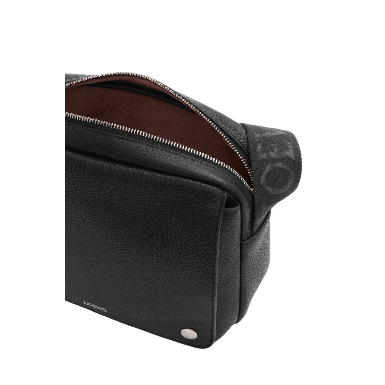 Loewe LOEWE Pebble Medium $2650 Black Grained Leather Messenger Ba Size ONE SIZE - 3 Thumbnail