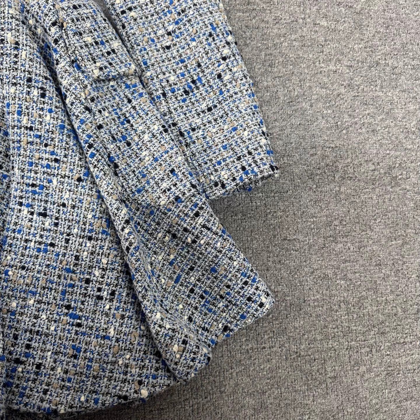 Dior Dior blue tweed wool A-line overcoat 36 99 new Size XS / US 0-2 / IT 36-38 - 4 Thumbnail