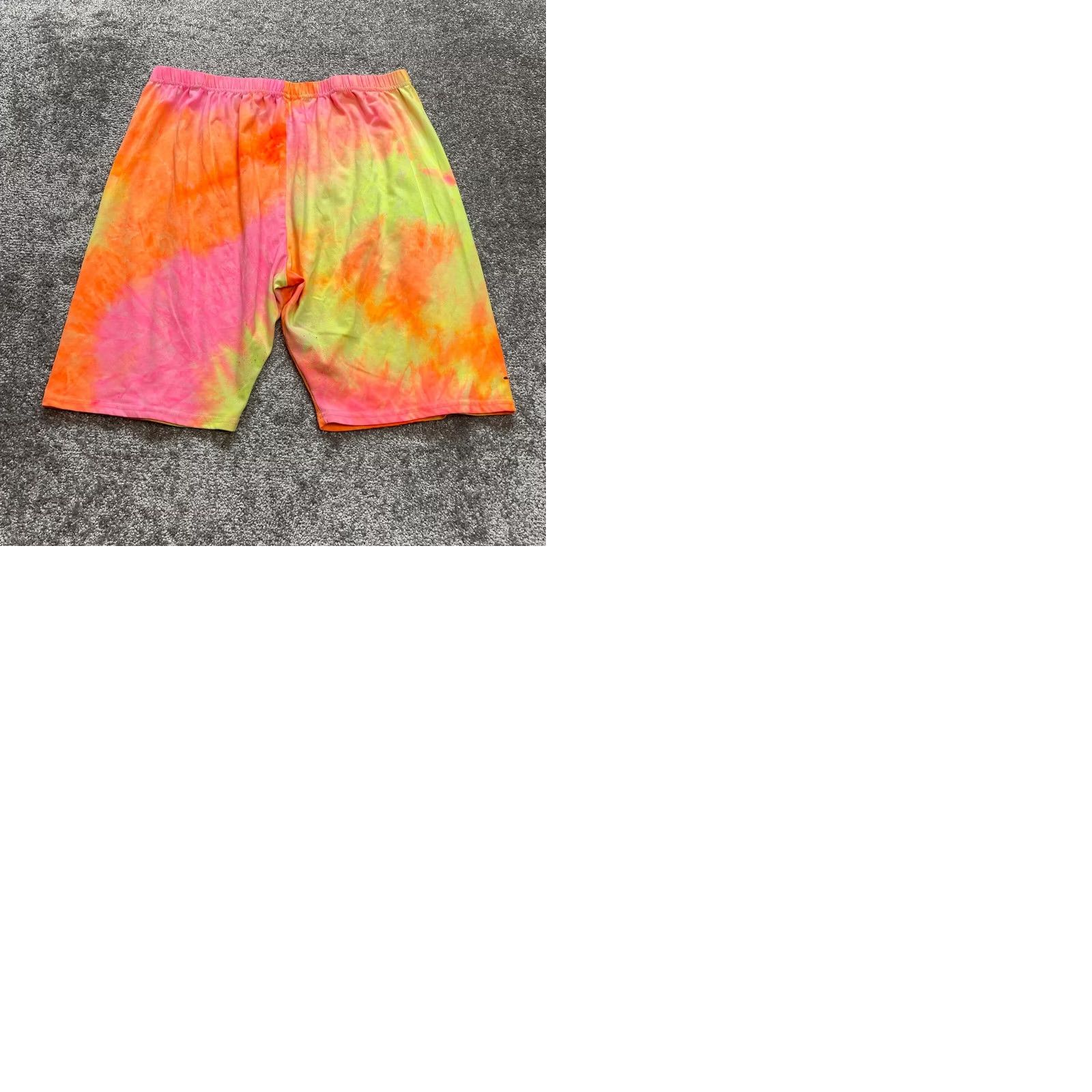 Vintage Unbranded Sweat Shorts Womens XXL Orange Yellow Pink Soft Casual Lounge 10" Size 24" / US 00 / IT 34 - 9 Thumbnail