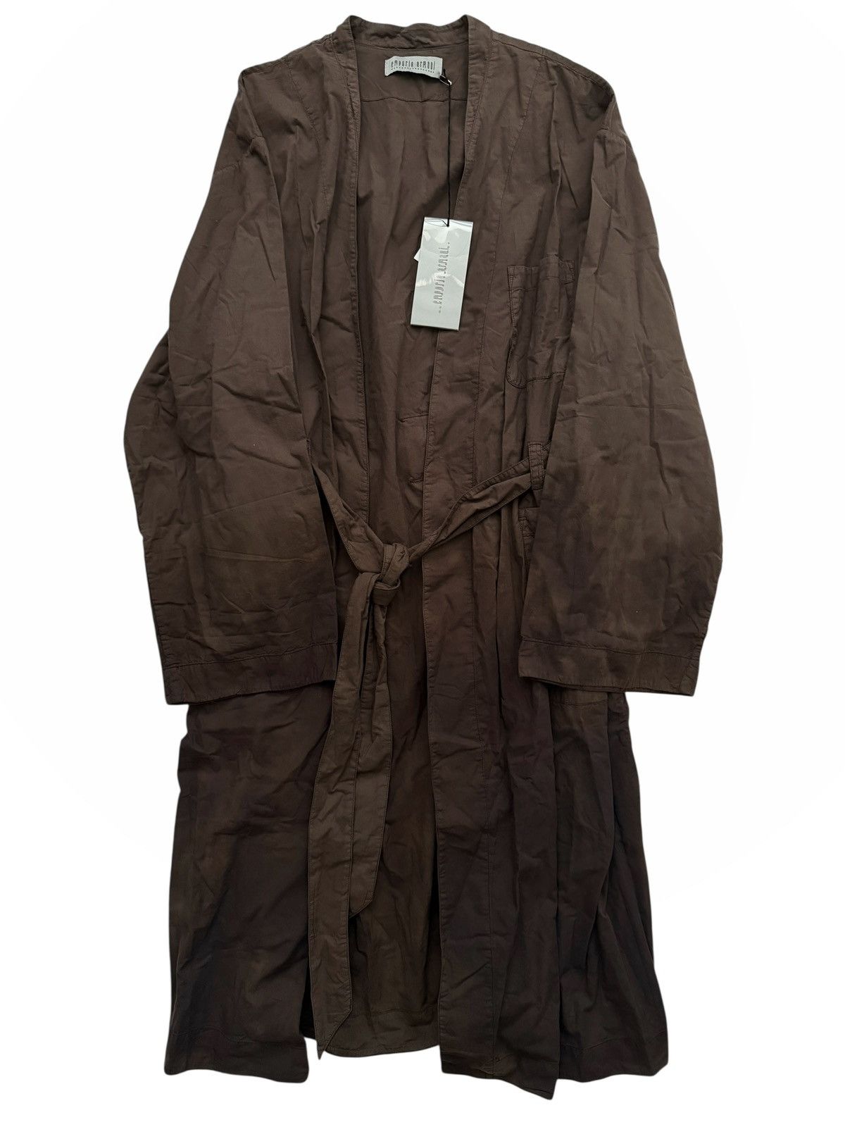 Emporio Armani × Our Legacy Overdyed Toga Brown Robe Coat Jacket Size US M / EU 48-50 / 2 - 5 Thumbnail