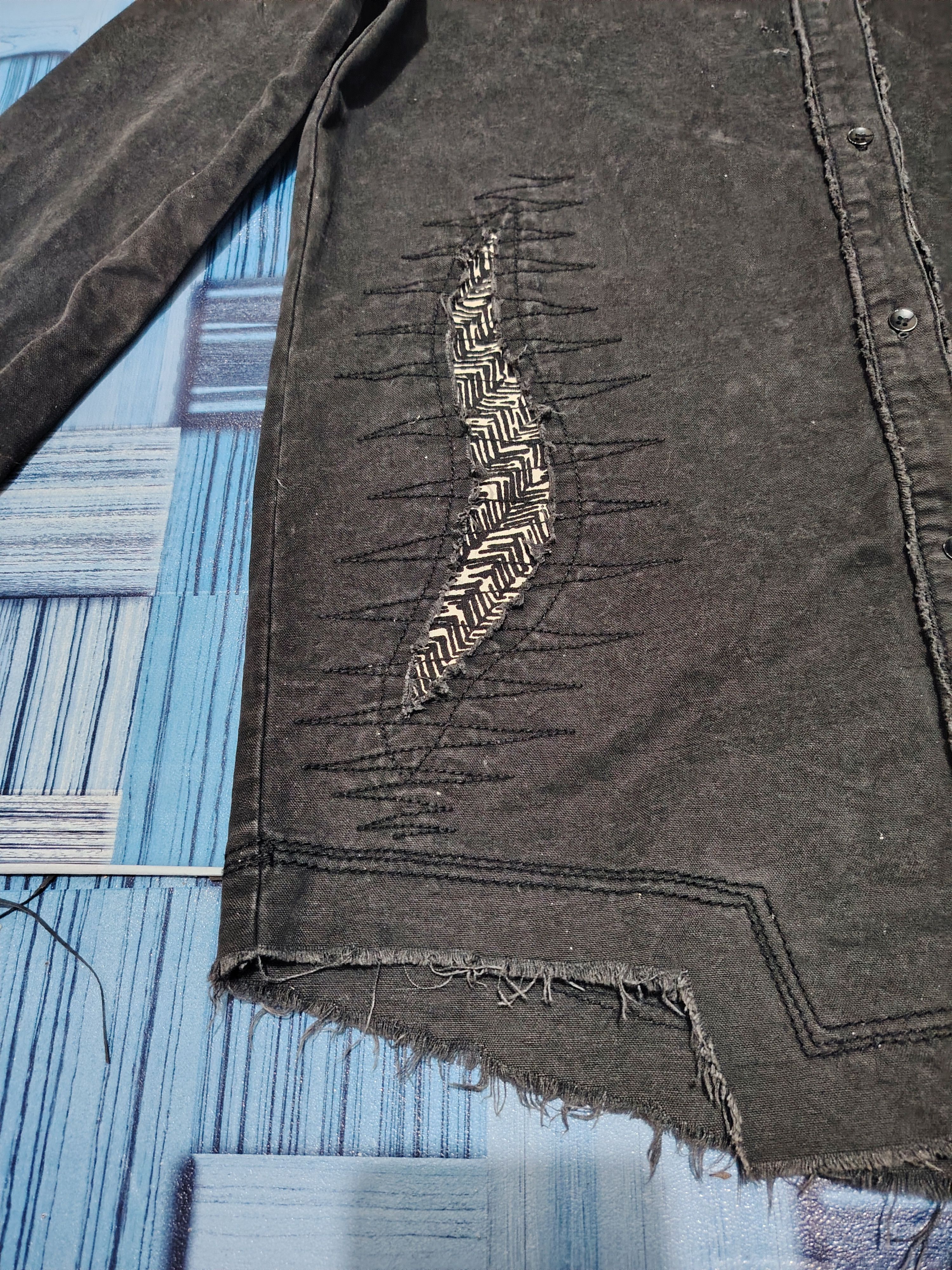14th Addiction Distressed Japanese Tankus Shirt patchwork design Size US S / EU 44-46 / 1 - 10 Thumbnail