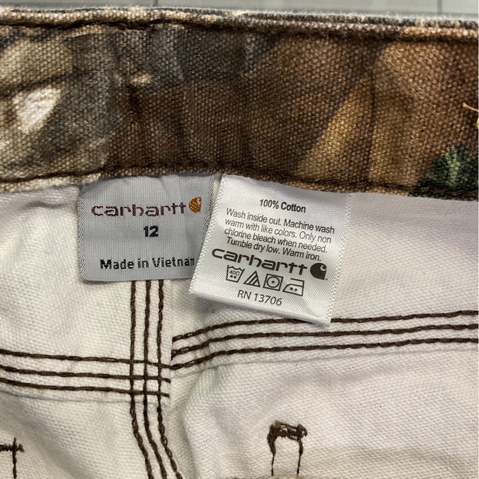Carhartt Carhartt Realtree Camo Work Pants Youth Size 26 - 7 Thumbnail