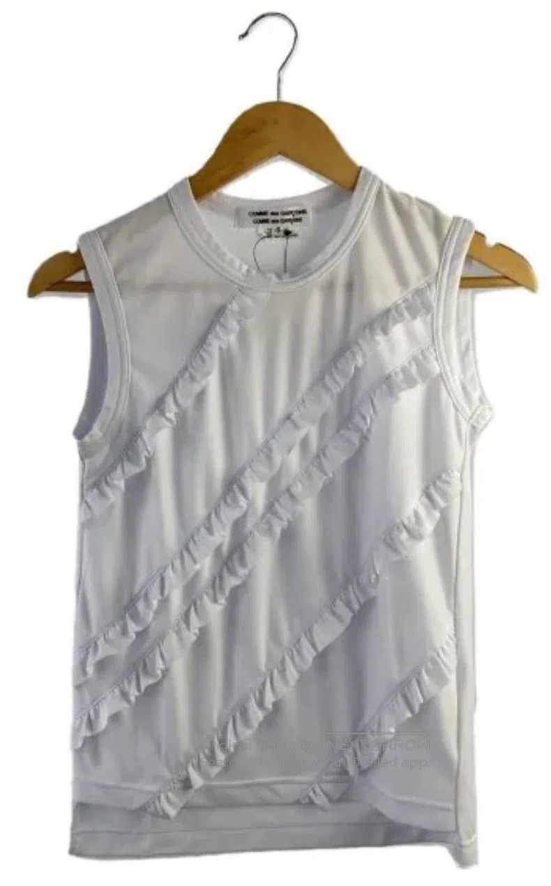 Comme des Garcons Comme Des Garcons White Sleeveless Knit Vest Size S / US 4 / IT 40 - 1 Thumbnail