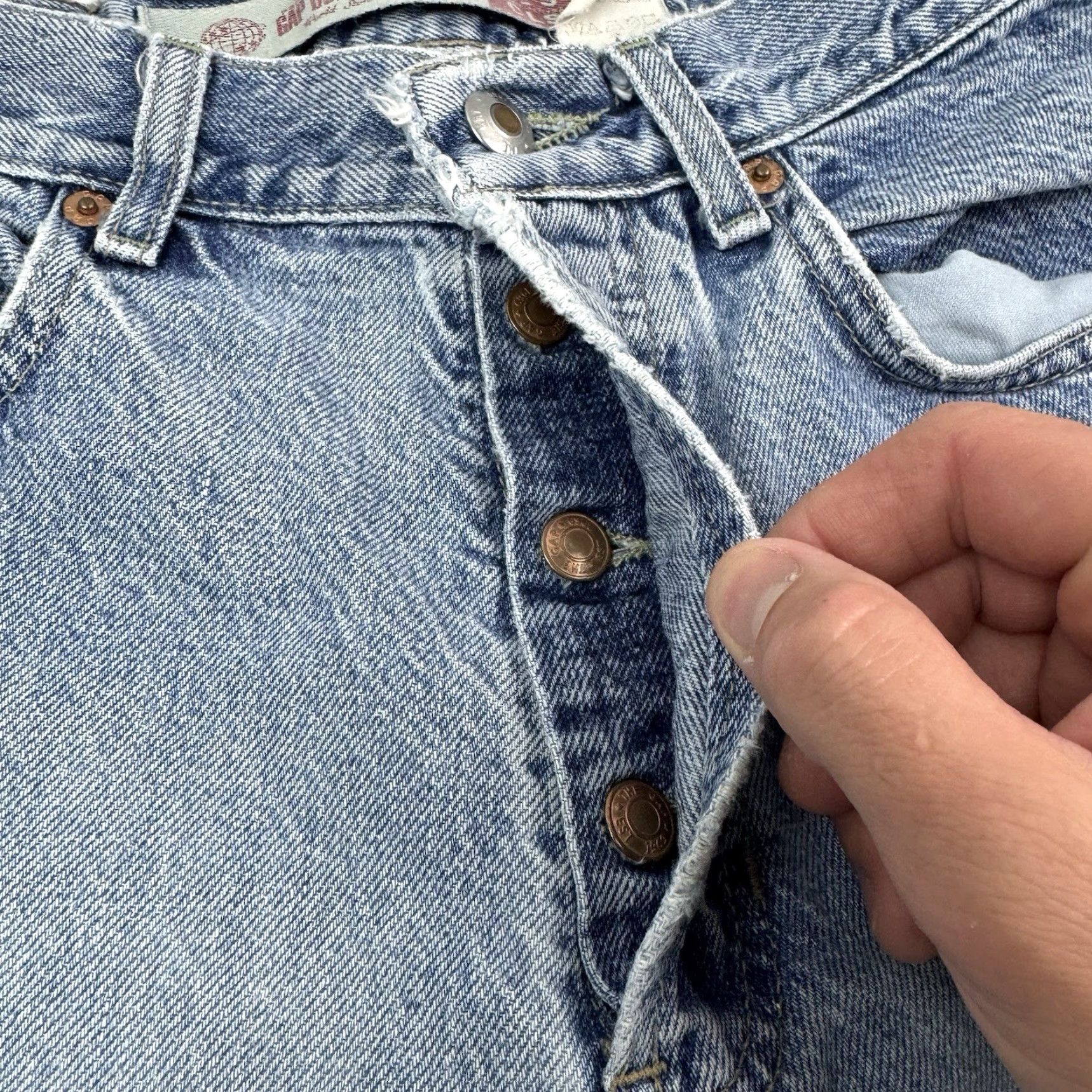 Gap VINTAGE Gap Women's Jeans 8 Regular Blue Classic Fit Button Fly High Rise 90s Retro Size 30" / US 8 / IT 44 - 5 Thumbnail