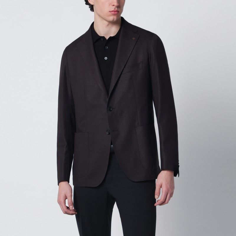 Tagliatore Tagliatore Brown Wool Single-Breasted Jacket Size US XXL / EU 58 / 5 - 1 Thumbnail