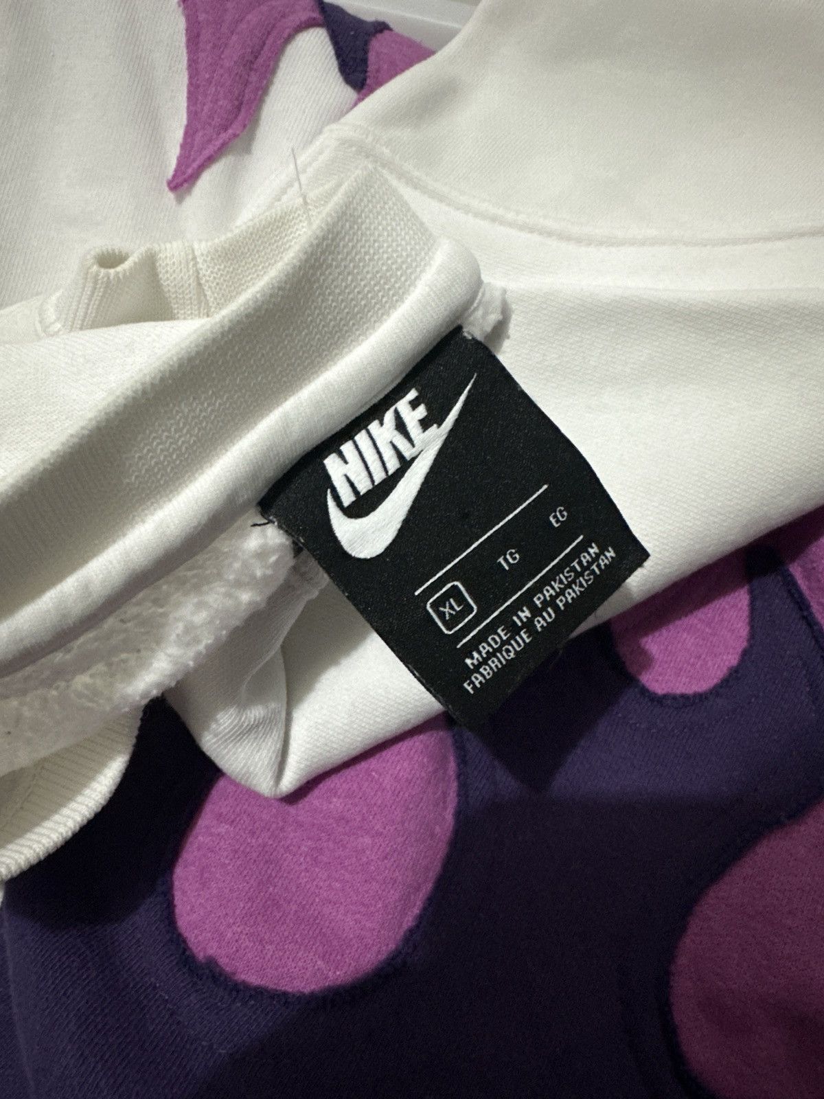 Nike Nike Crewneck Double Flame Purple White “Lozo” 597 Reworked Size US XL / EU 56 / 4 - 6 Thumbnail