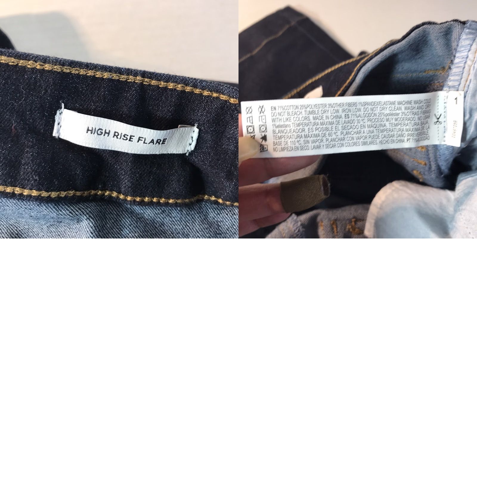 Forever 21 VINTAGE Forever 21 High Rise Flare Jeans Womens Size 33 Blue Denim Slim Fit 90s Bohemian Size 24" / US 00 / IT 34 - 8 Thumbnail