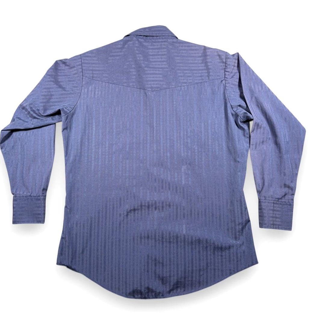 Vintage VINTAGE Ely Cattleman Western Shirt Adult LARGE Blue Pearl Snap Cowboy Dobby 90s Ladies Womens Men Girls Boys Size US L / EU 52-54 / 3 - 2 Thumbnail