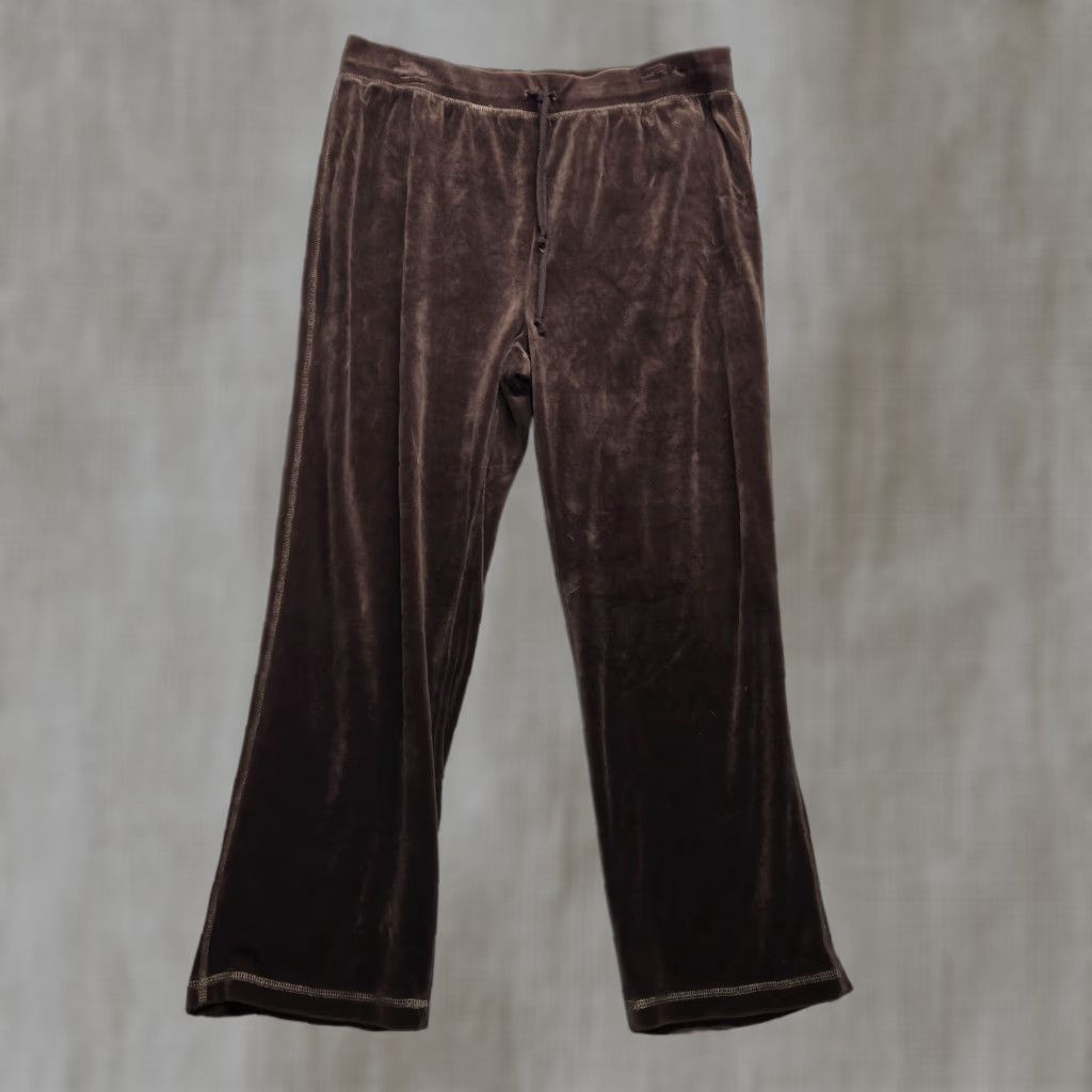 Essentials Kim Rogers Essentials Dress Pants Women PXL Petite Stretch Waist Solid Brown Front Pockets Belt Loops High Rise Size 40" / US 18 - 1 Thumbnail