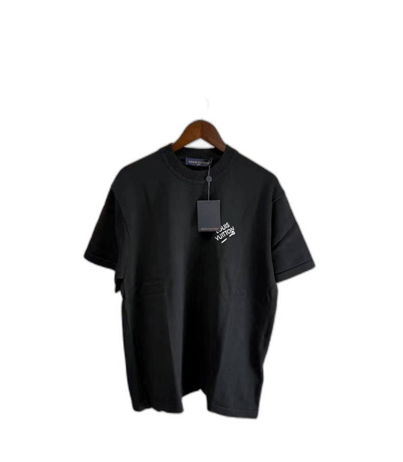 Louis Vuitton Louis Vuitton Black Short Sleeve Knitted Top Size US XL / EU 56 / 4 - 1 Thumbnail