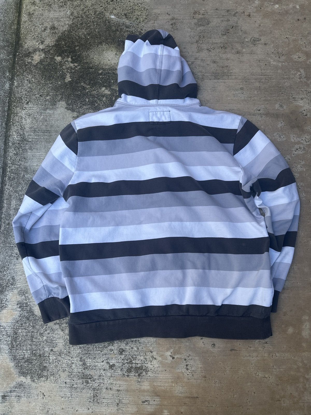 Hurley × Vintage Vintage 90s Hurley Surfwear Striped Zipup Hoodie XL Size US XL / EU 56 / 4 - 4 Thumbnail