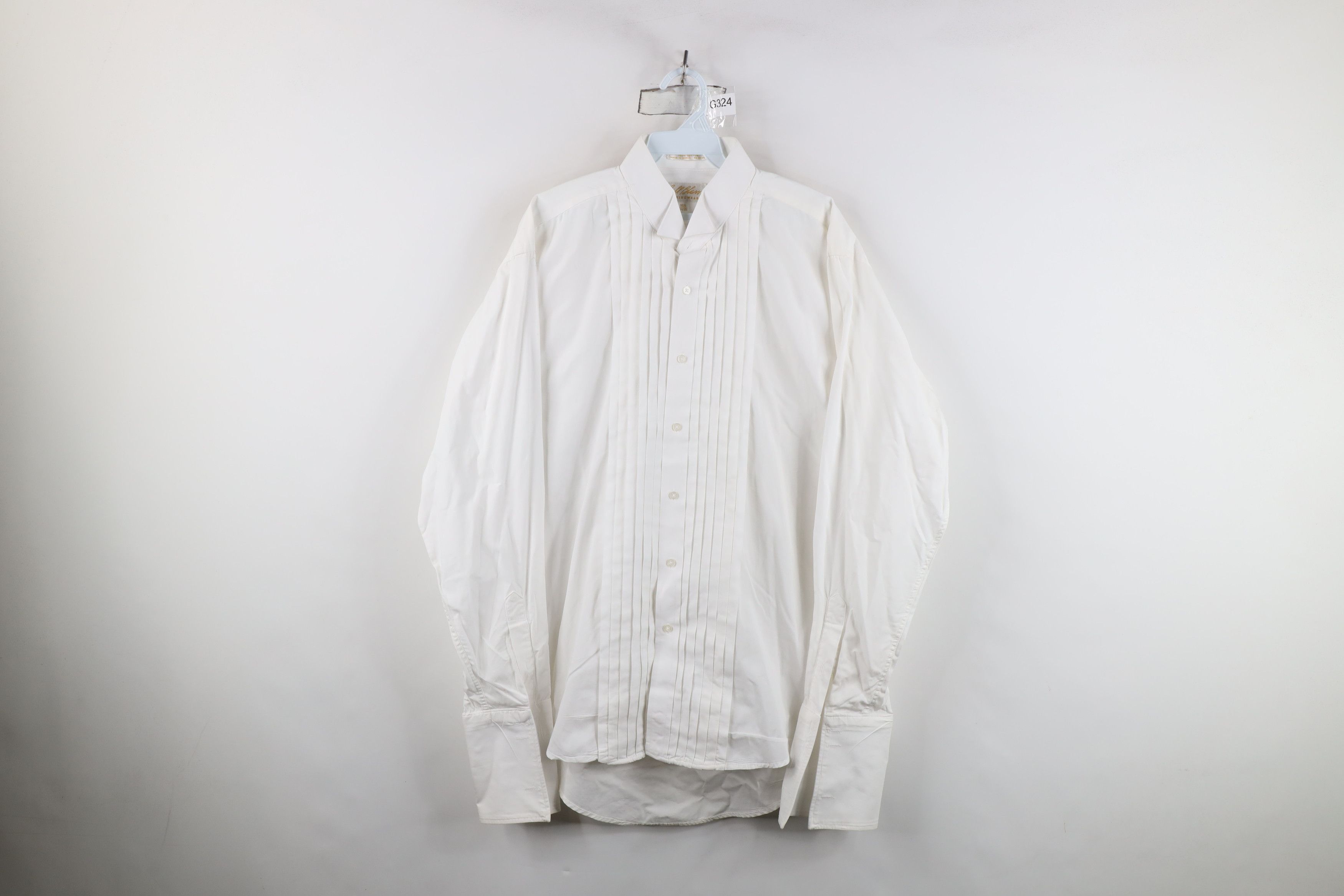 Vintage Vintage 90s Streetwear French Cuff Tuxedo Prom Dress Shirt Size US M / EU 48-50 / 2 - 1 Thumbnail