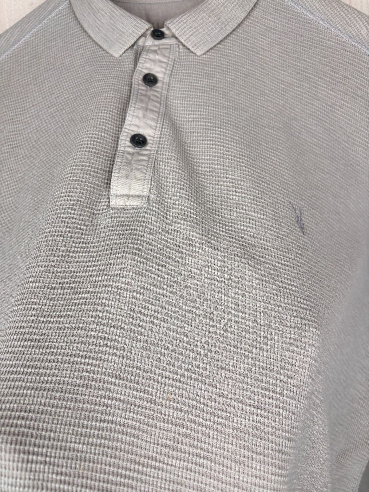 Allsaints AllSaints Clash Long Sleeve Polo Waffle Textured Size L Size US L / EU 52-54 / 3 - 9 Thumbnail