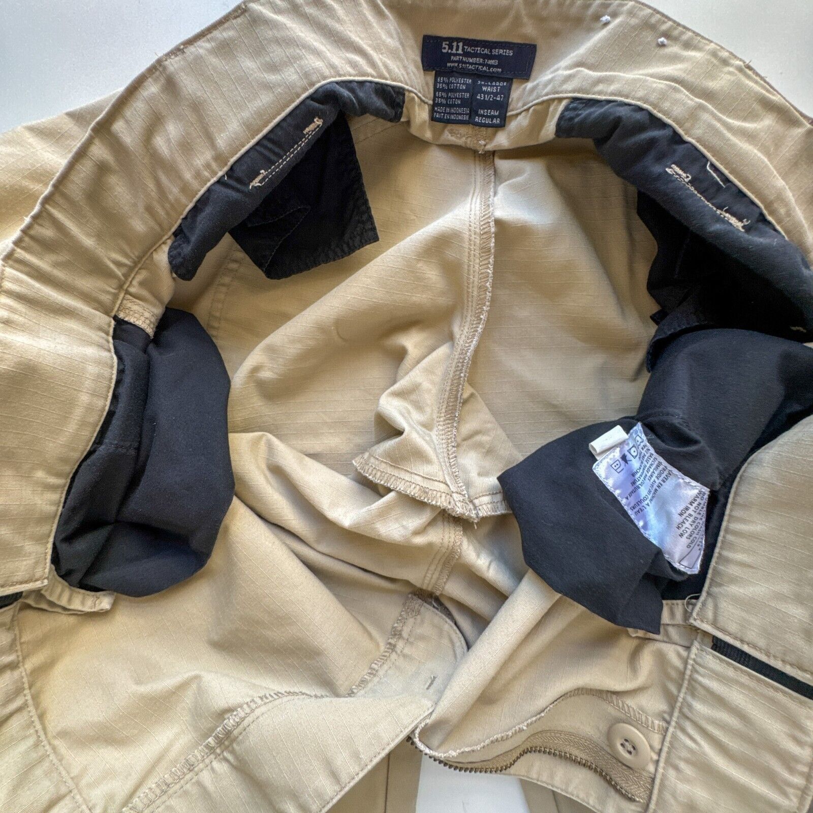 5.11 5.11 Tactical Ripstop TDU 74003 Pants 2X-Large Mens Khaki Size US 42 / EU 58 - 3 Thumbnail