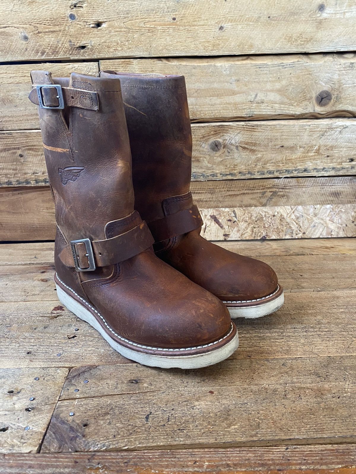 Red Wing Redwing engineer boots, brown leather boots sz39 Size US 6.5 / EU 39-40 - 9 Thumbnail