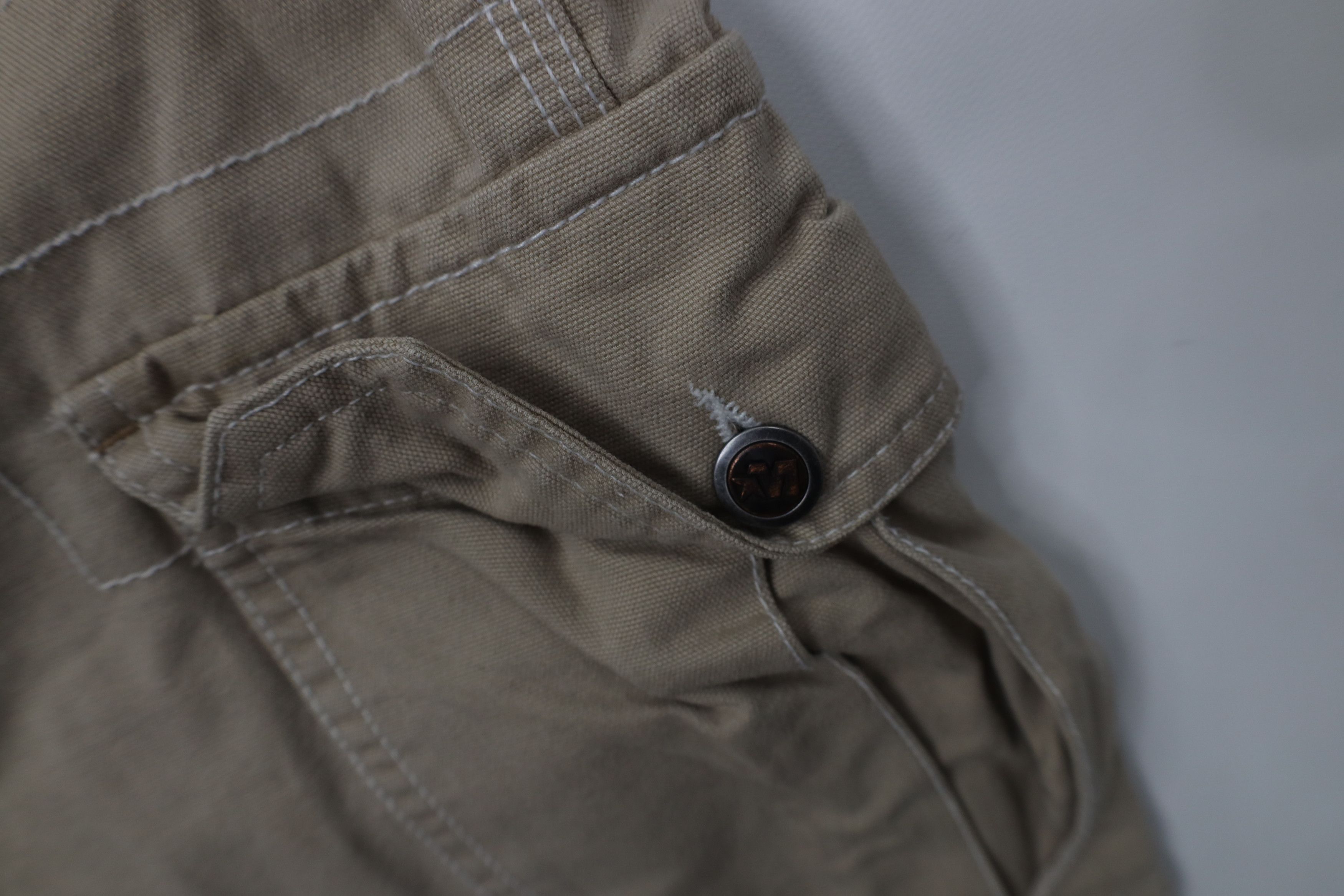 Vintage Vintage 90s Y2K Streetwear Canvas Cargo Shorts Khaki Tan Size US 34 / EU 50 - 13 Thumbnail