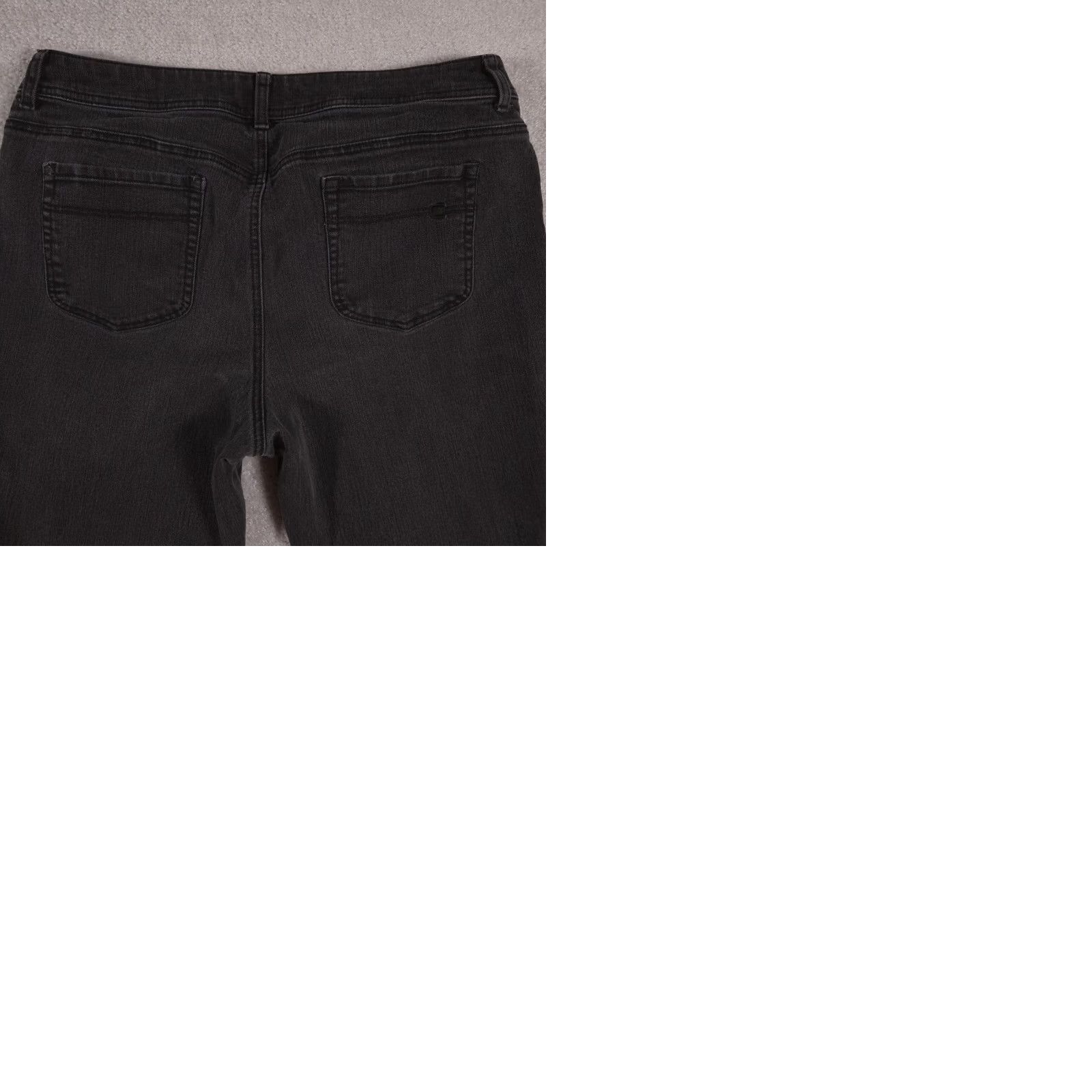 Vintage Chico's Jeans Womens 2.5 Short Black Wash Skinny Denim 5 Pocket Stretch Mid Rise Size 24" / US 00 / IT 34 - 9 Thumbnail