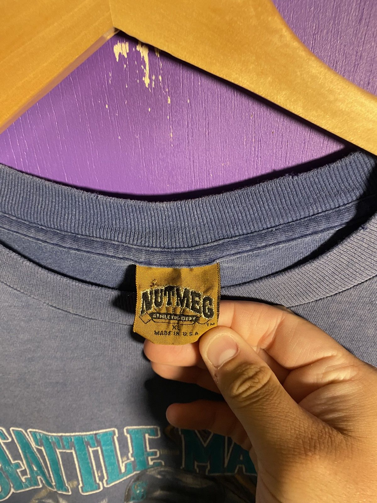 Nutmeg Vintage 90s Nutmeg Mariners ken Griffey jr player tee Size US XL / EU 56 / 4 - 4 Thumbnail