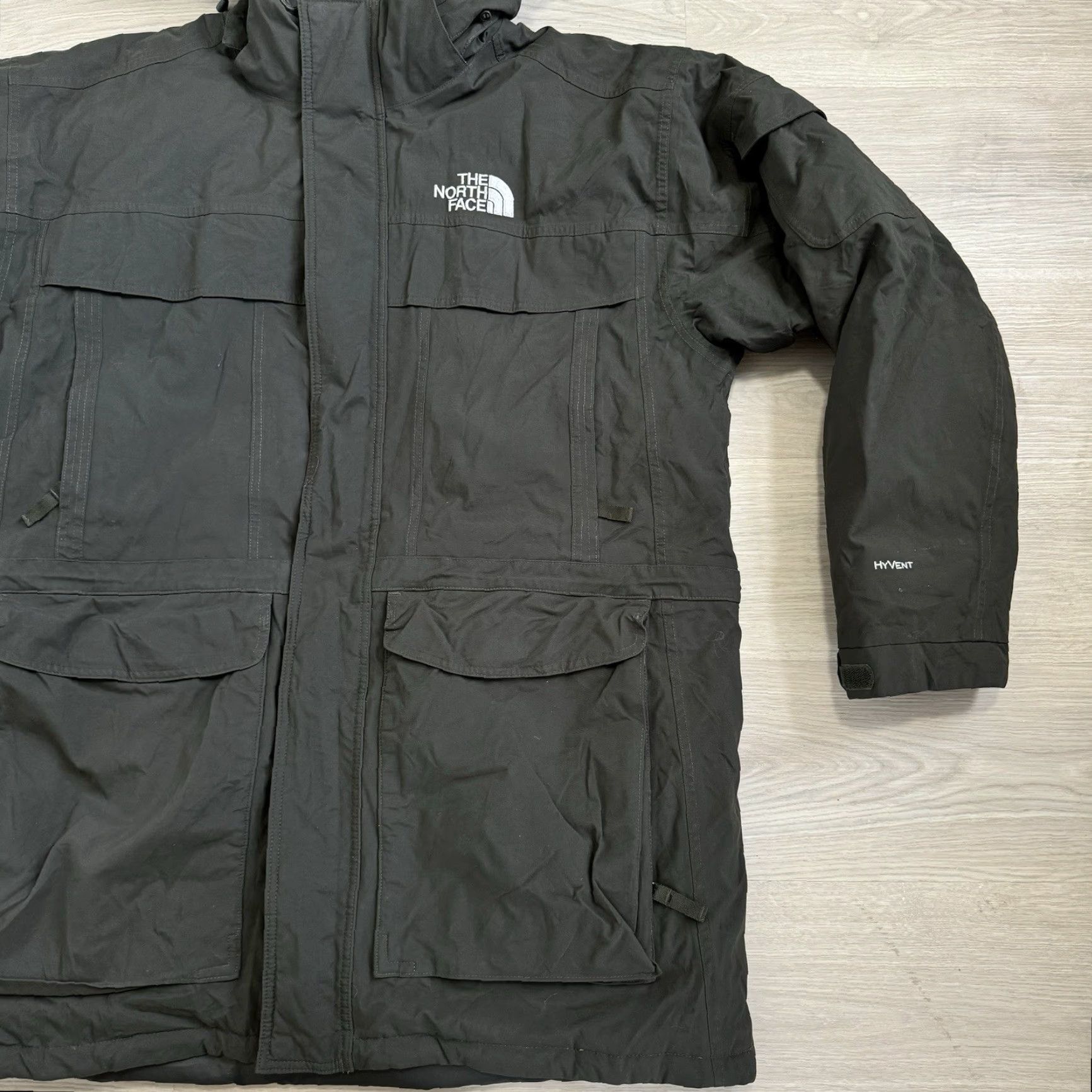 The North Face VINTAGE The North Face McMurdo Parka Winter Jacket Dark Grey Fur Insulated HyVent / Hooded Padded Zipped Pockets XL Mens Size US XL / EU 56 / 4 - 3 Thumbnail