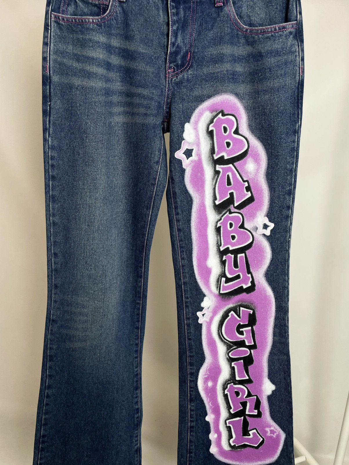 Jaded London JADED LONDON 🌺 baby girl printed low rise denim jeans Size 25" / US 0 / IT 36 - 2 Thumbnail