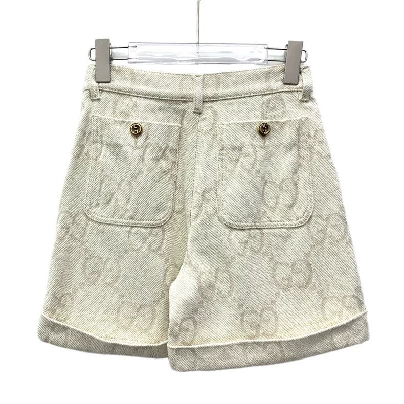 Gucci Gucci Beige logo jacquand printed cotton casual shorts Size 25" / US 0 / IT 36 - 2 Thumbnail