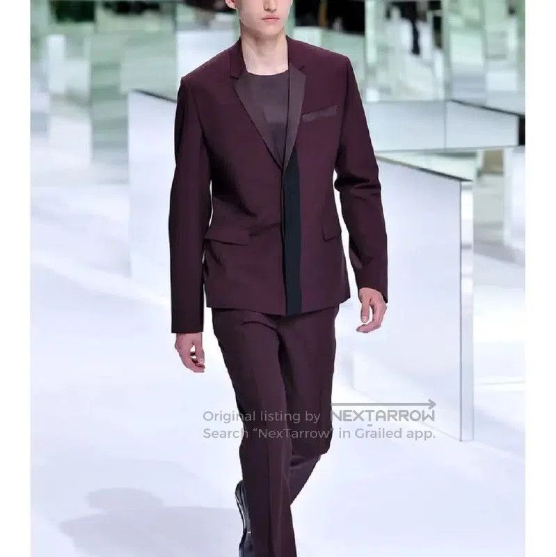 Dior Dior Burgundy Cotton Men's Coat . Size US XL / EU 56 / 4 - 6 Thumbnail