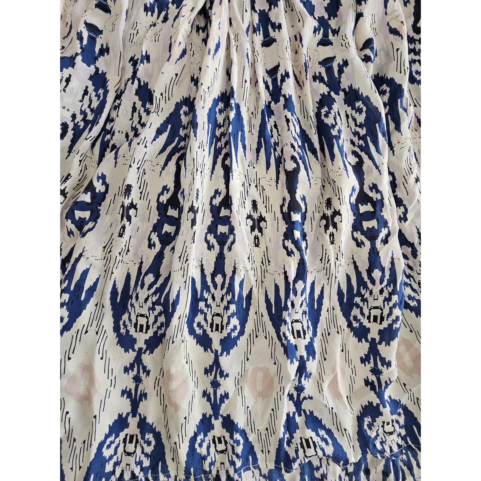 Ulla Johnson ULLA JOHNSON 100% Silk Chiffon Batik Print Midi Skirt 4 Size 27" / US 4 / IT 40 - 7 Thumbnail